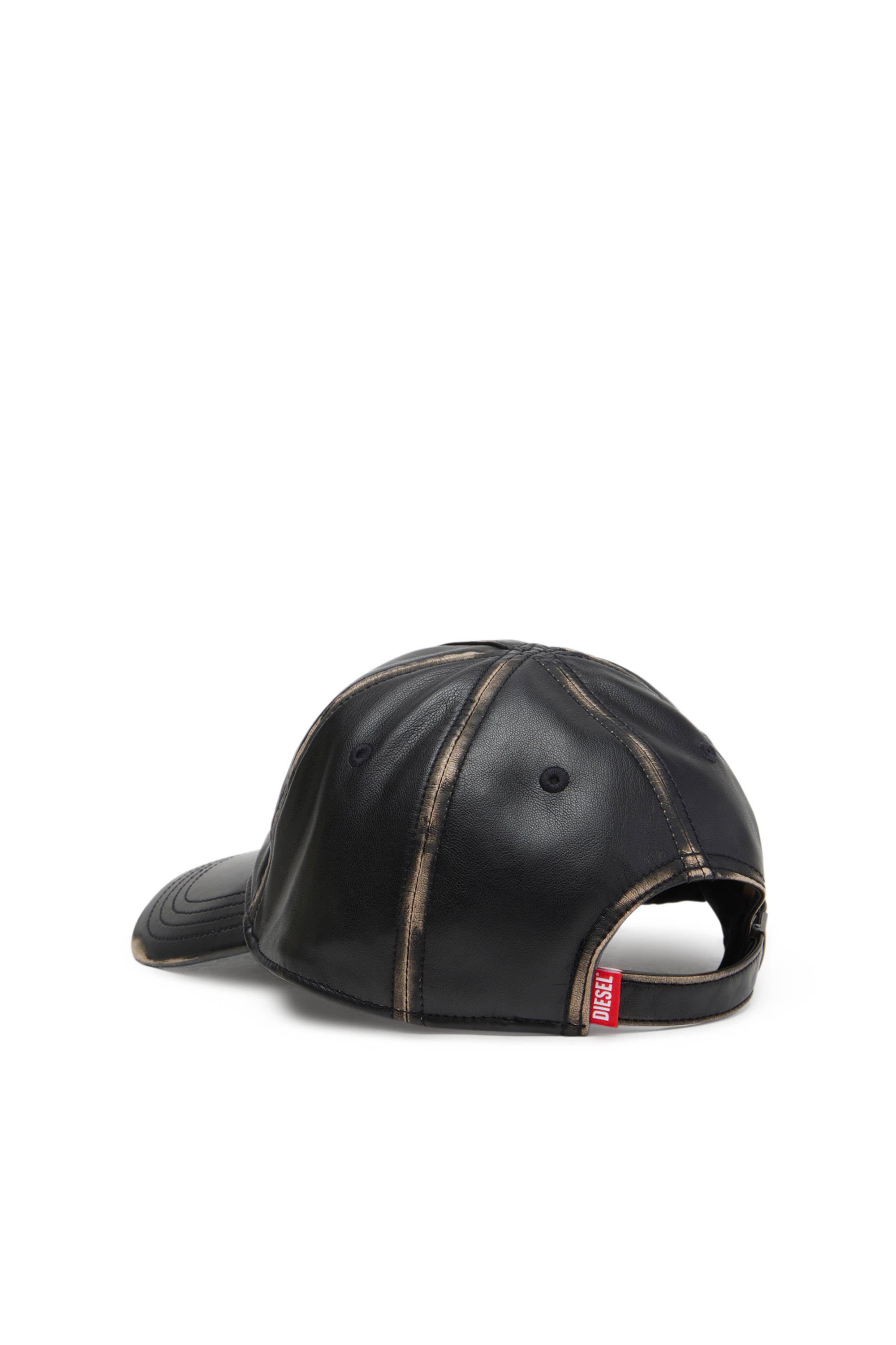 Diesel - C-HEATHER, Herren Basecap aus Kunstleder in Schwarz - 2