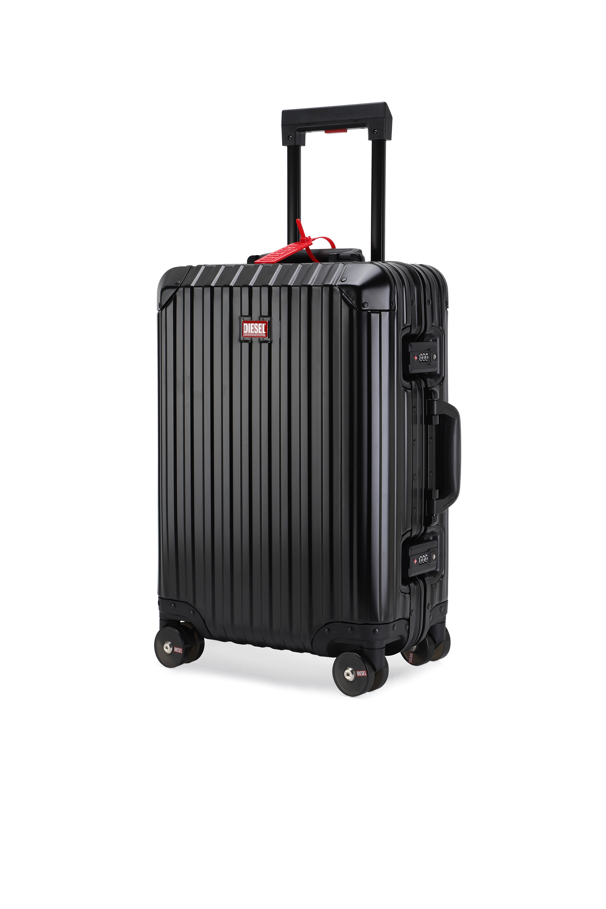Diesel - DIESEL ALUMINUM TROLLEY- DSL002, Unisex Koffer aus Aluminium Gr&ouml;&szlig;e S in Schwarz - 5