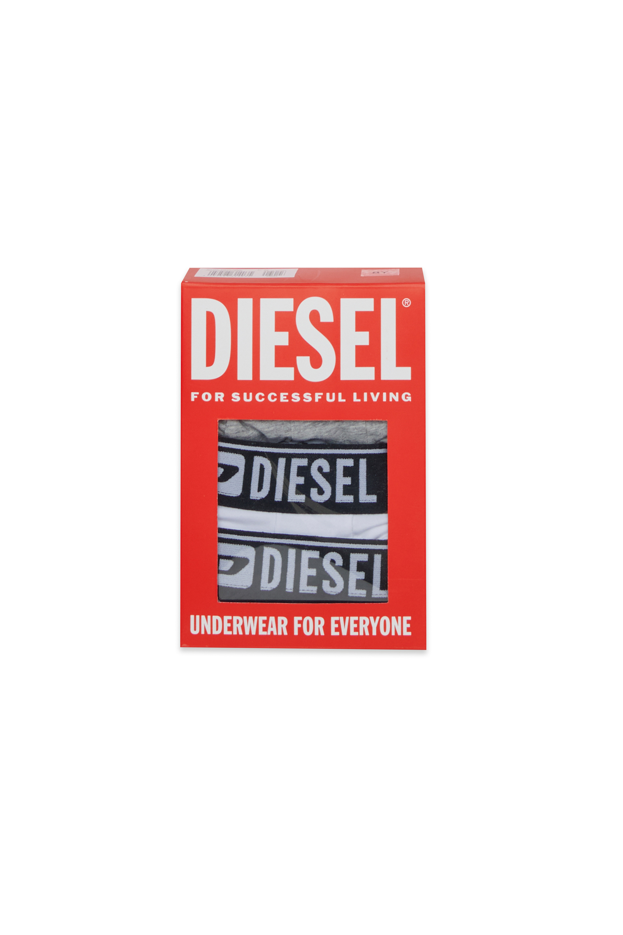 Diesel - UM-UGINTRIPACK-DD, Herren 3er-Pack Boxershorts aus stretch-baumwolle in Schwarz/Grau - 3