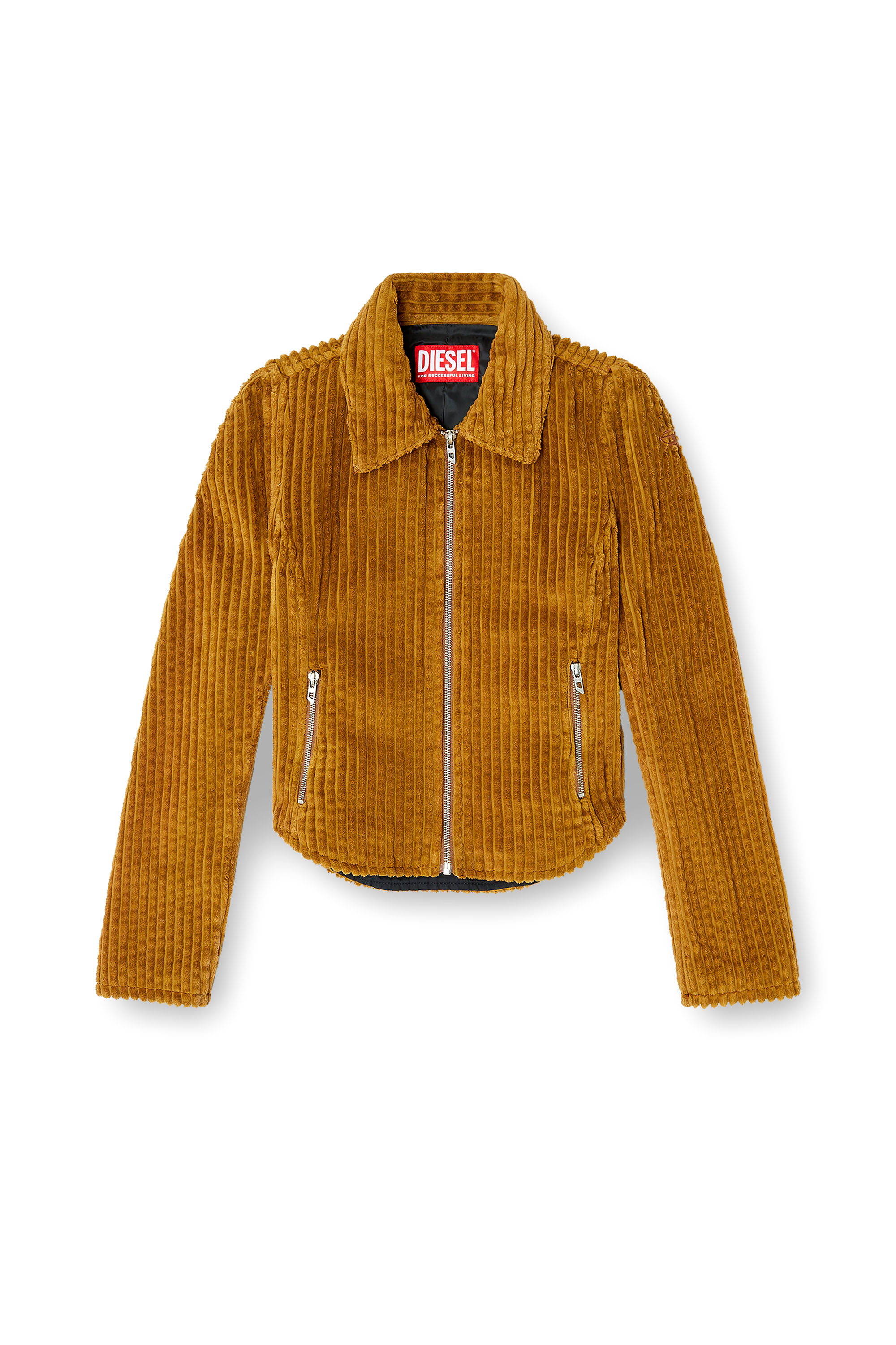 Diesel - G-ENEA, Damen Hemdjacke aus Baumwollcord in Hellbraun - 3