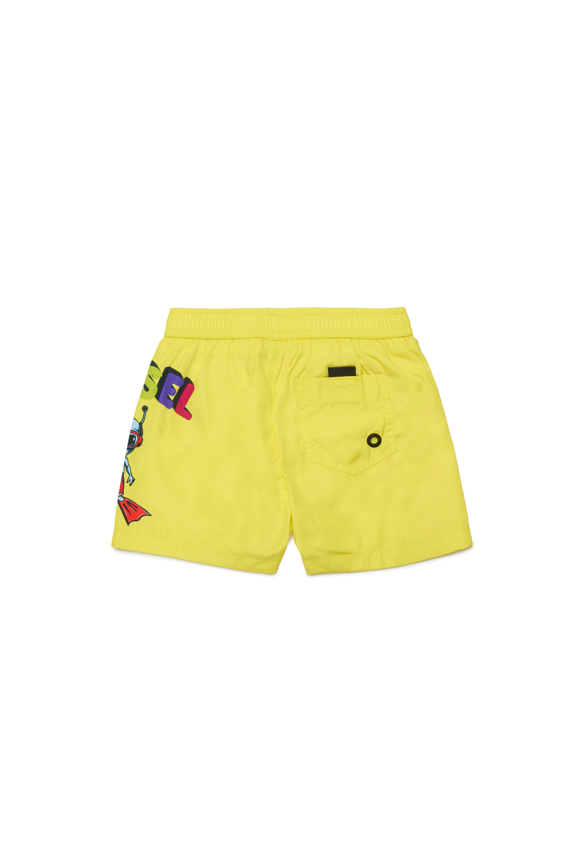 Diesel - MIRULYB, Herren Badeshorts mit Alien-Print in Gelb - 2