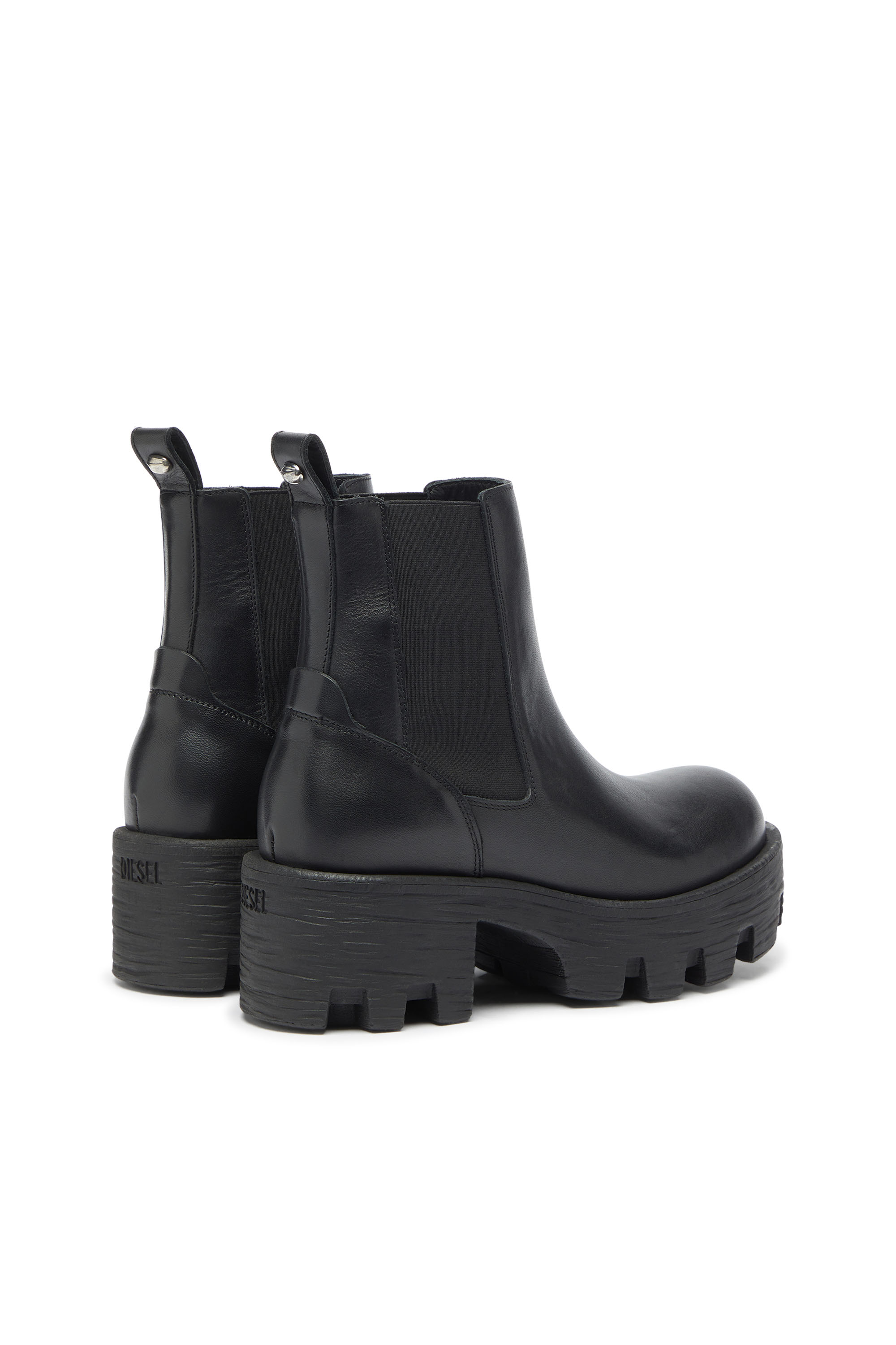 Diesel - D-HAMMER CHUNKY W, Damen D-Hammer - Chelsea Boots aus Leder mit Profilsohle in Schwarz - 3