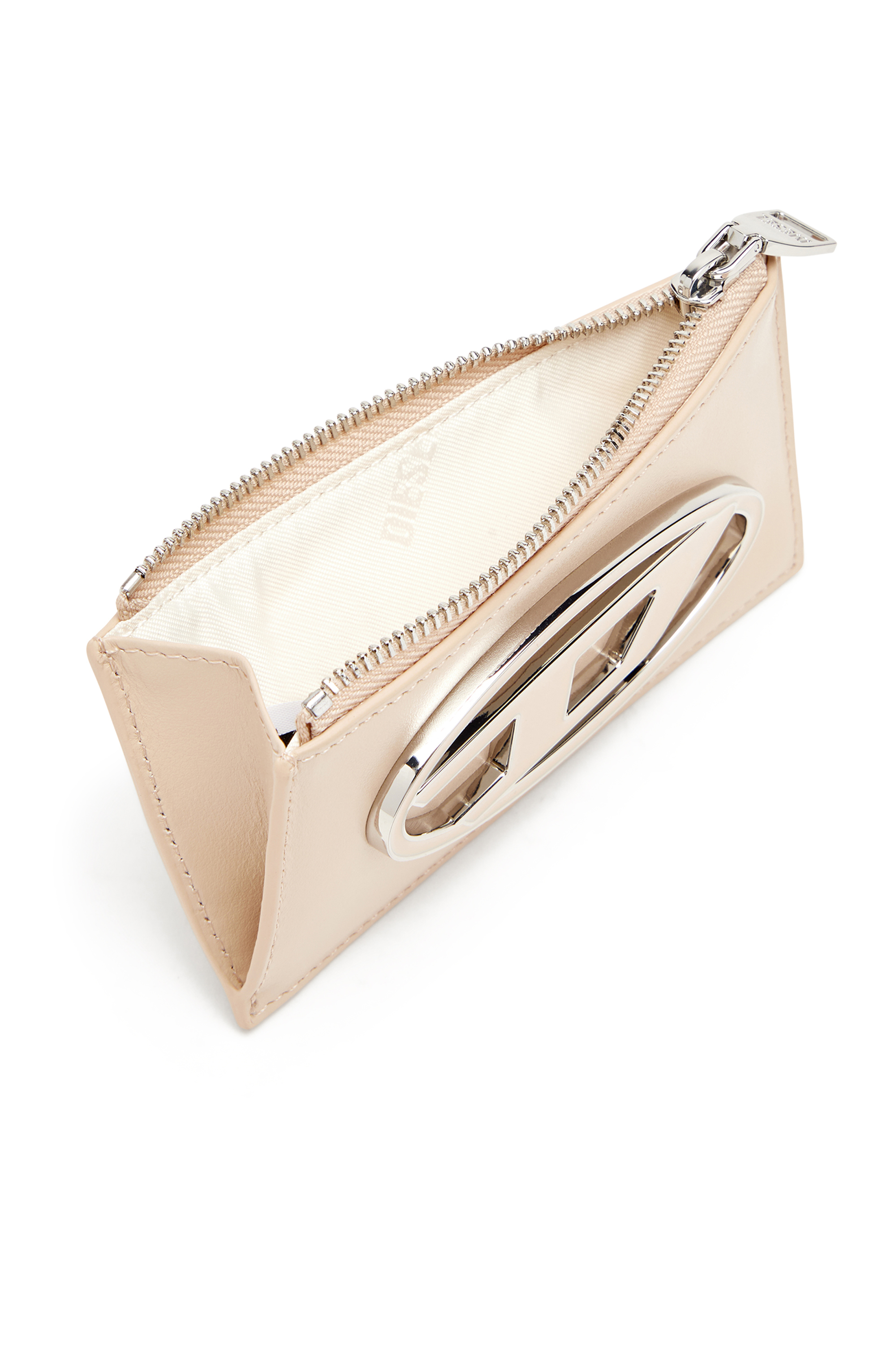 Diesel - 1DR CARD HOLDER III, Damen Flaches Kartenetui aus Nappaleder in Beige - 3