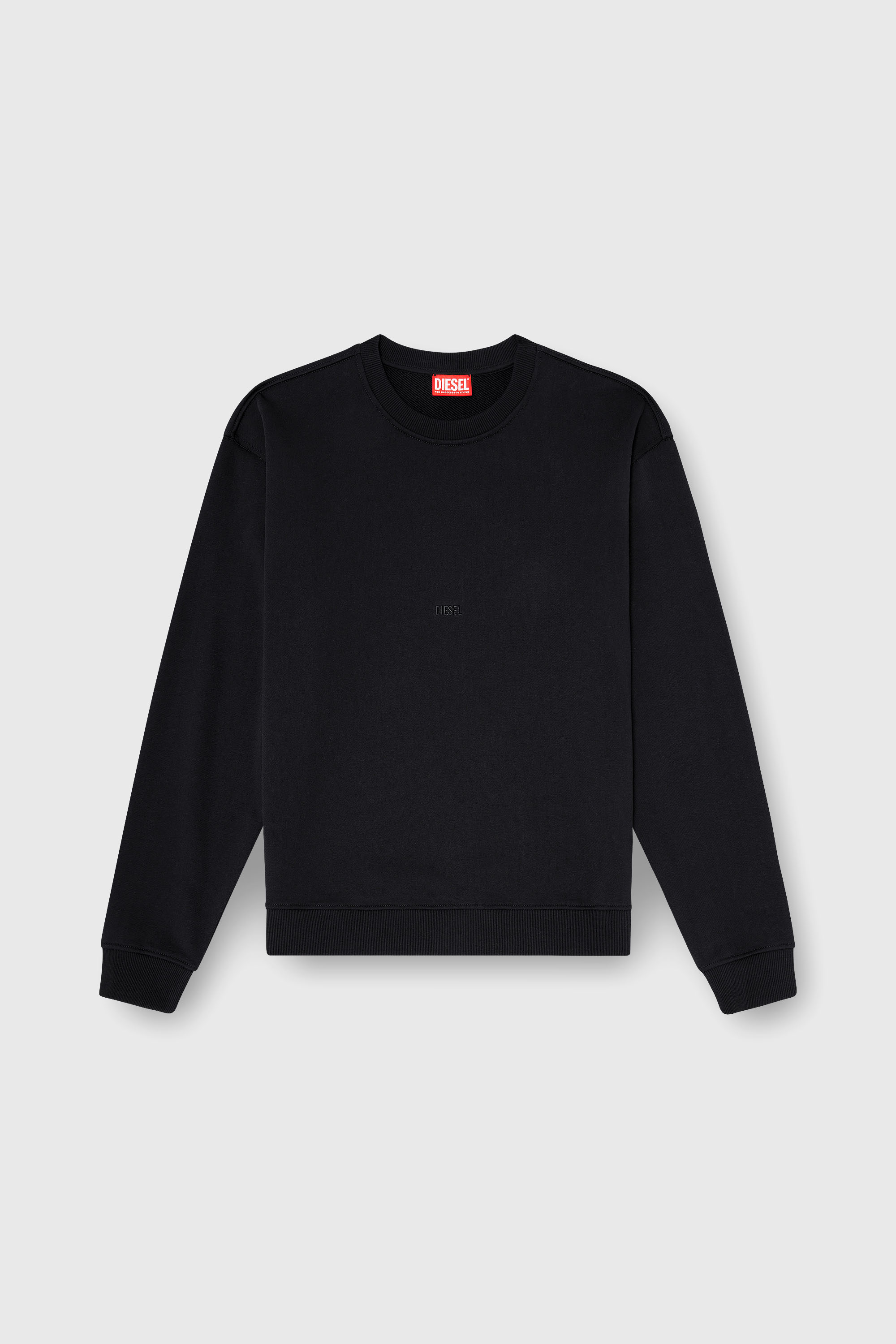 Diesel - S-NORM-AA5, Herren Baumwoll-Sweatshirt mit Mikro-Logo-Stickerei in Schwarz - 2