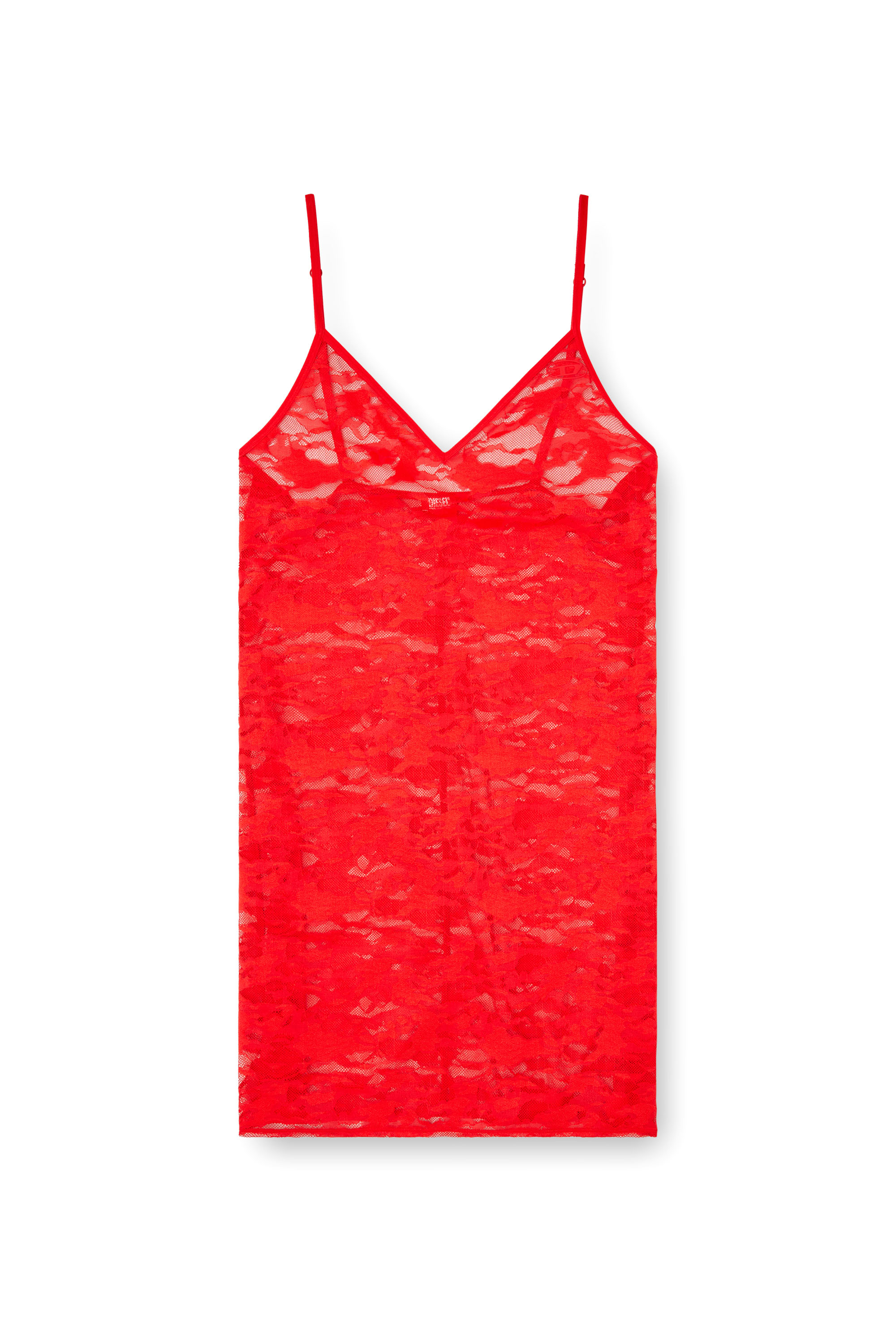 Diesel - LAYLA-UTLT, Damen Spitzenunterkleid mit verstellbaren Trägern in Rot - 4