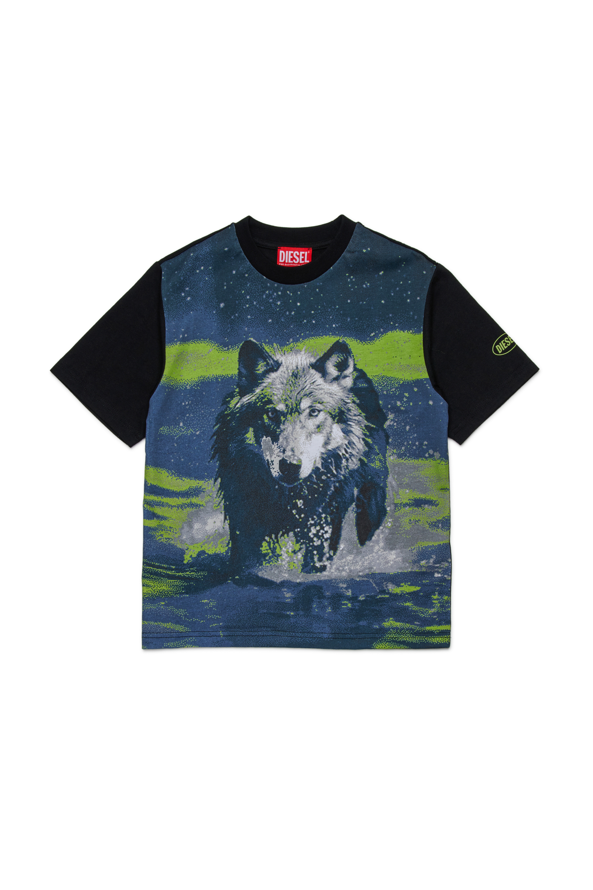 Diesel - TAZIO OVER, Herren Baumwoll-T-Shirt mit Druck in Schwarz - 1
