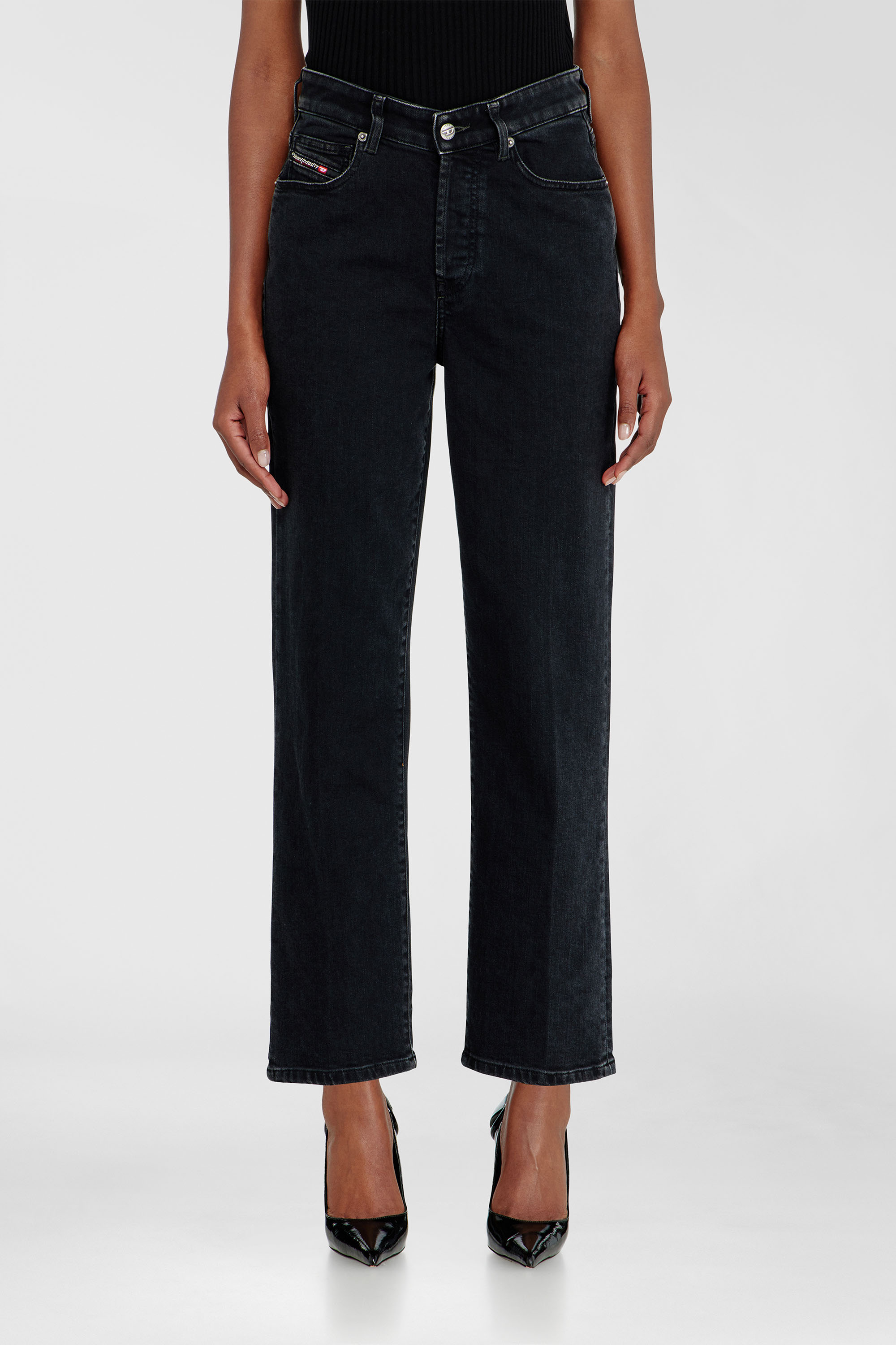Diesel - Damen Regular Jeans 1981 D-Went 09N89, Schwarz/Dunkelgrau - 2