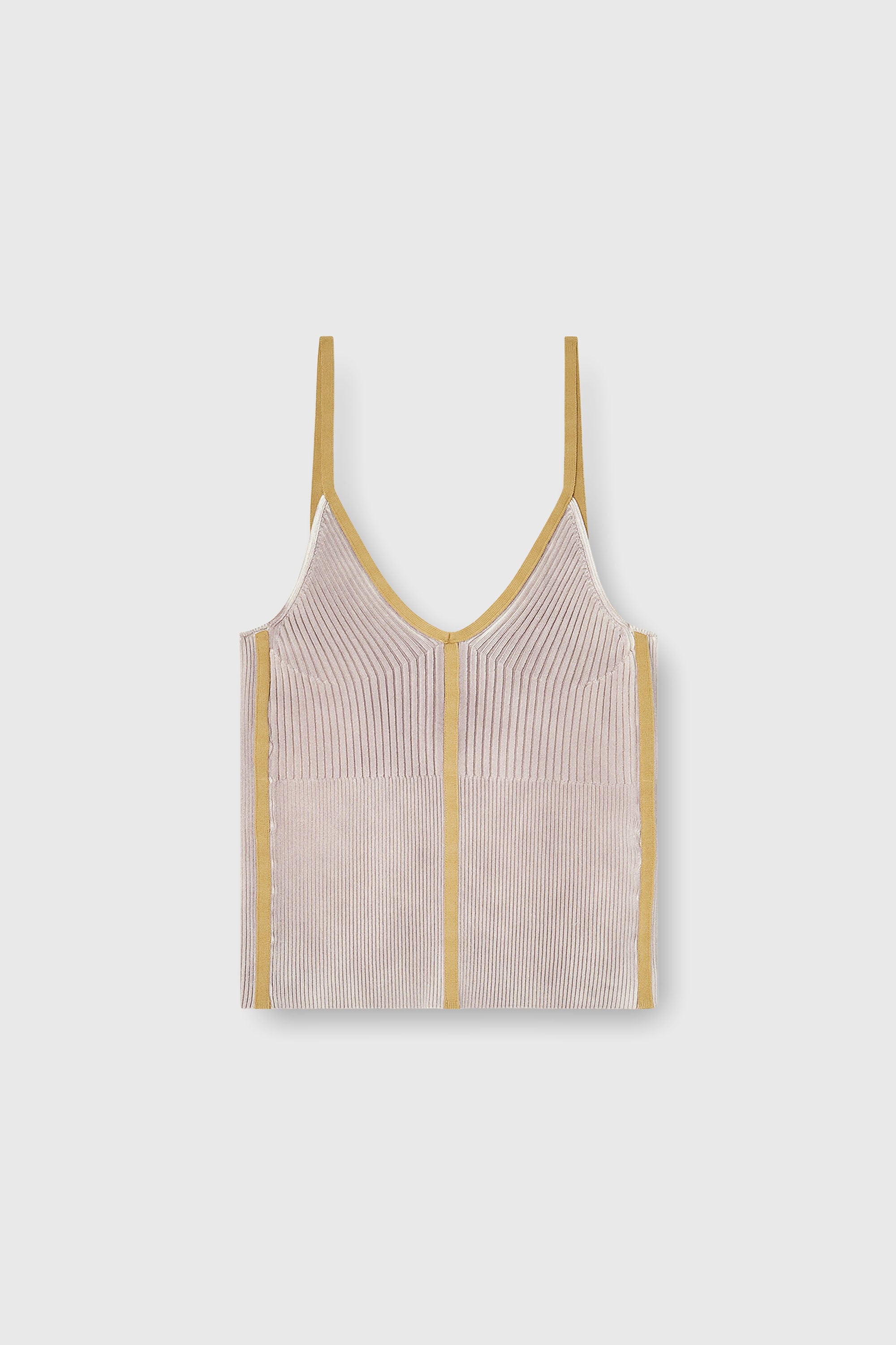 Diesel - M-SARMITE, Damen Rippstrick-Cami-Top mit kontrastierenden B&auml;ndern in Lila - 2