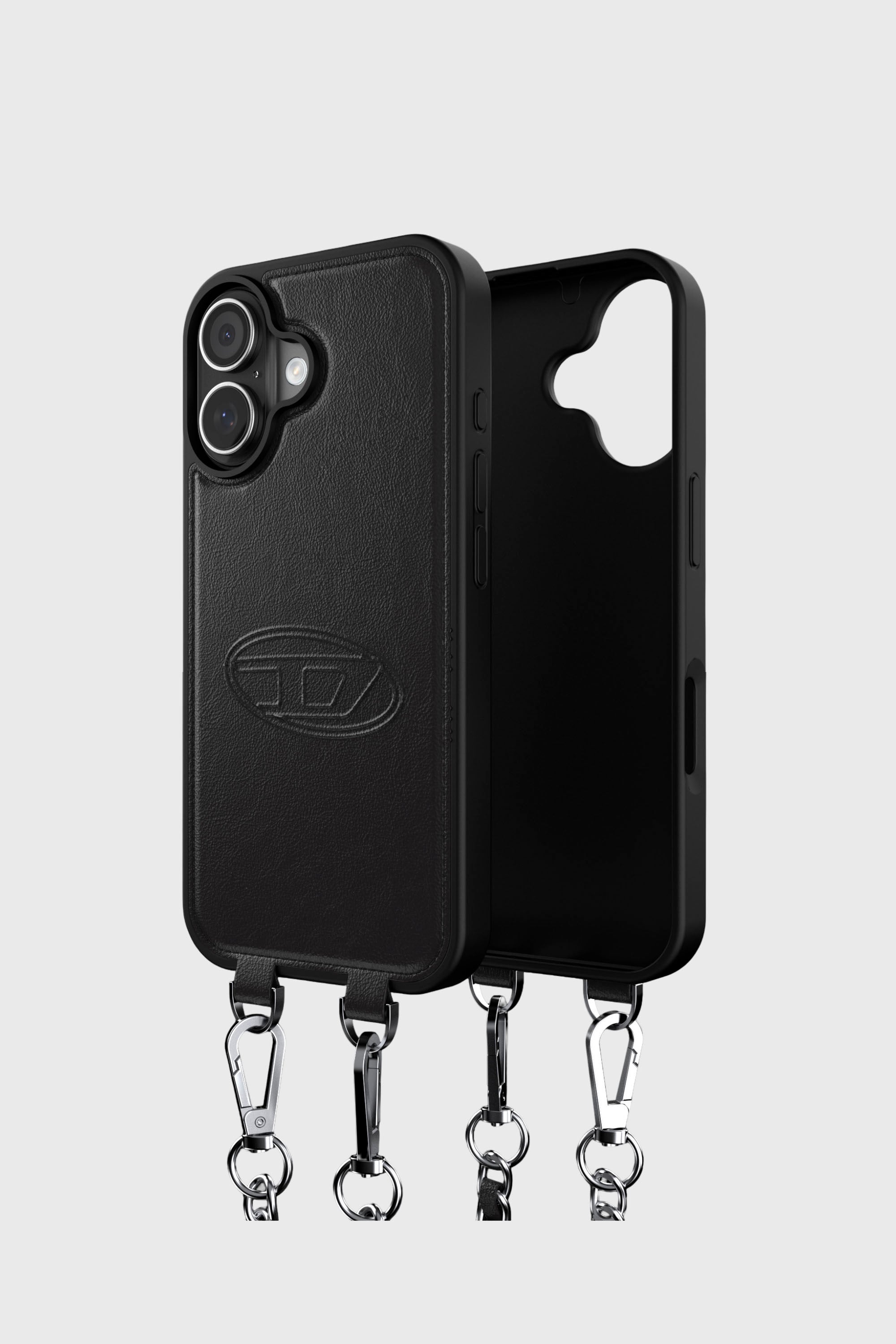 Diesel - 60661 MOULDED CASE, Unisex Oval D H&uuml;lle mit Handschlaufe und MagSafe f&uuml;r iPhone 17 in Schwarz - 1
