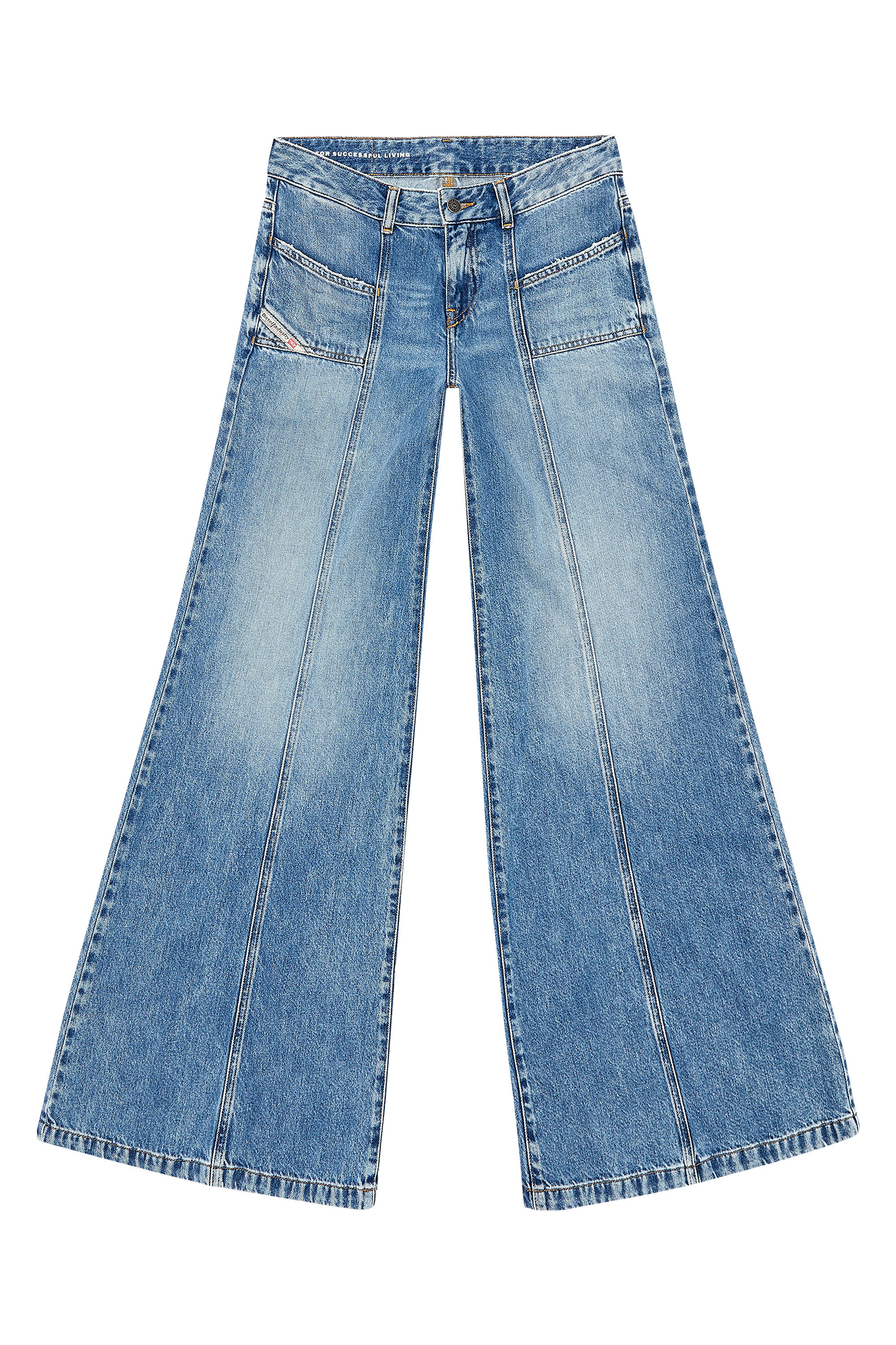 Diesel - Damen Flare Jeans D-Akii 09H95, Mittelblau - 2