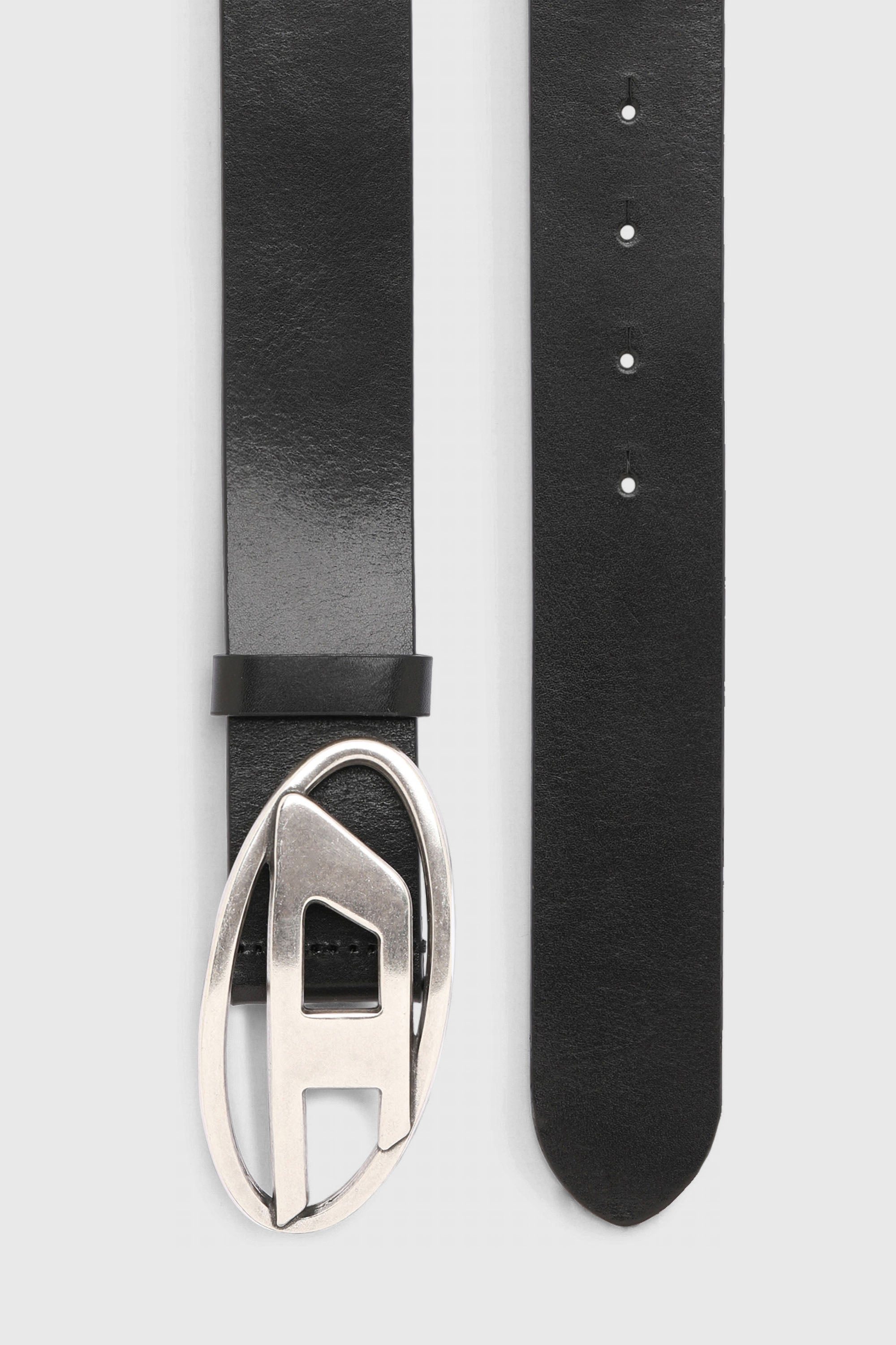 Diesel - B-1DR, Herren 3.9cm Lederg&uuml;rtel mit D-Schlie&szlig;e in Schwarz - 2
