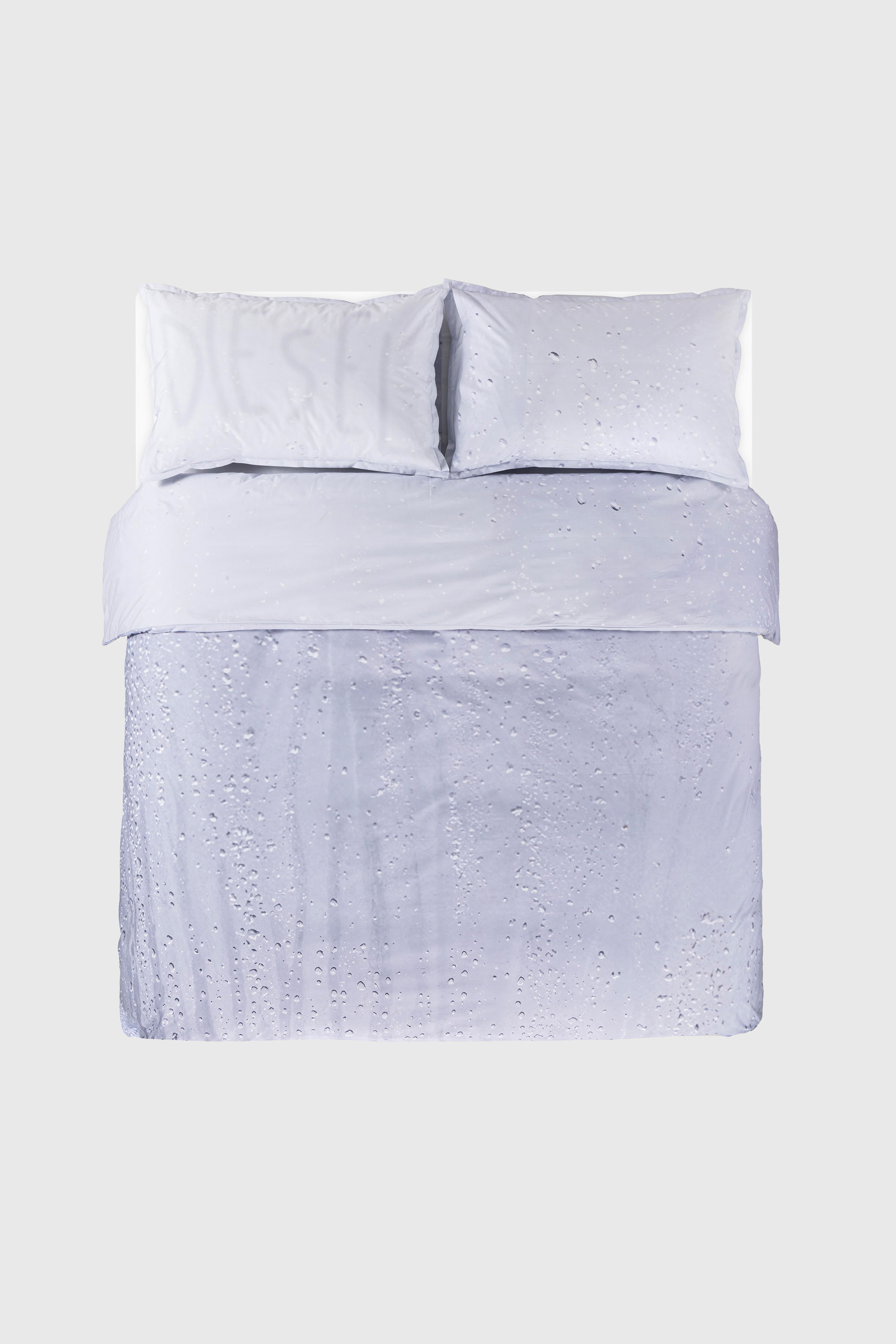 Diesel - 1018097  WET PERCALE DUVET COVER SET, Unisex Perkal-Bettw&auml;sche-Set f&uuml;r Queen-Size-Bett in Grau - 1