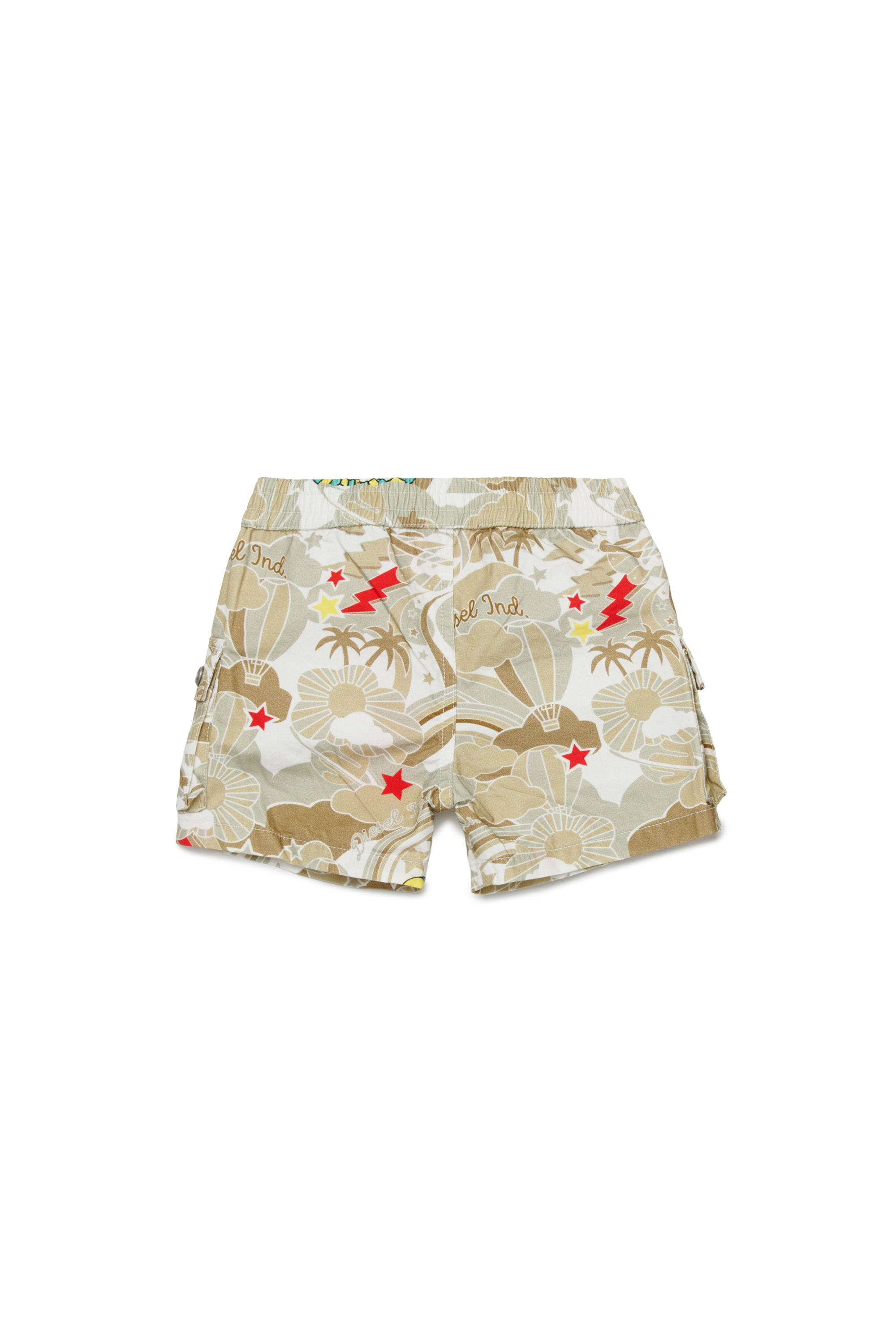 Diesel - PILYSHORTB, Herren Baumwoll-Cargo-Shorts mit Allover-Print in Hellbraun - 2