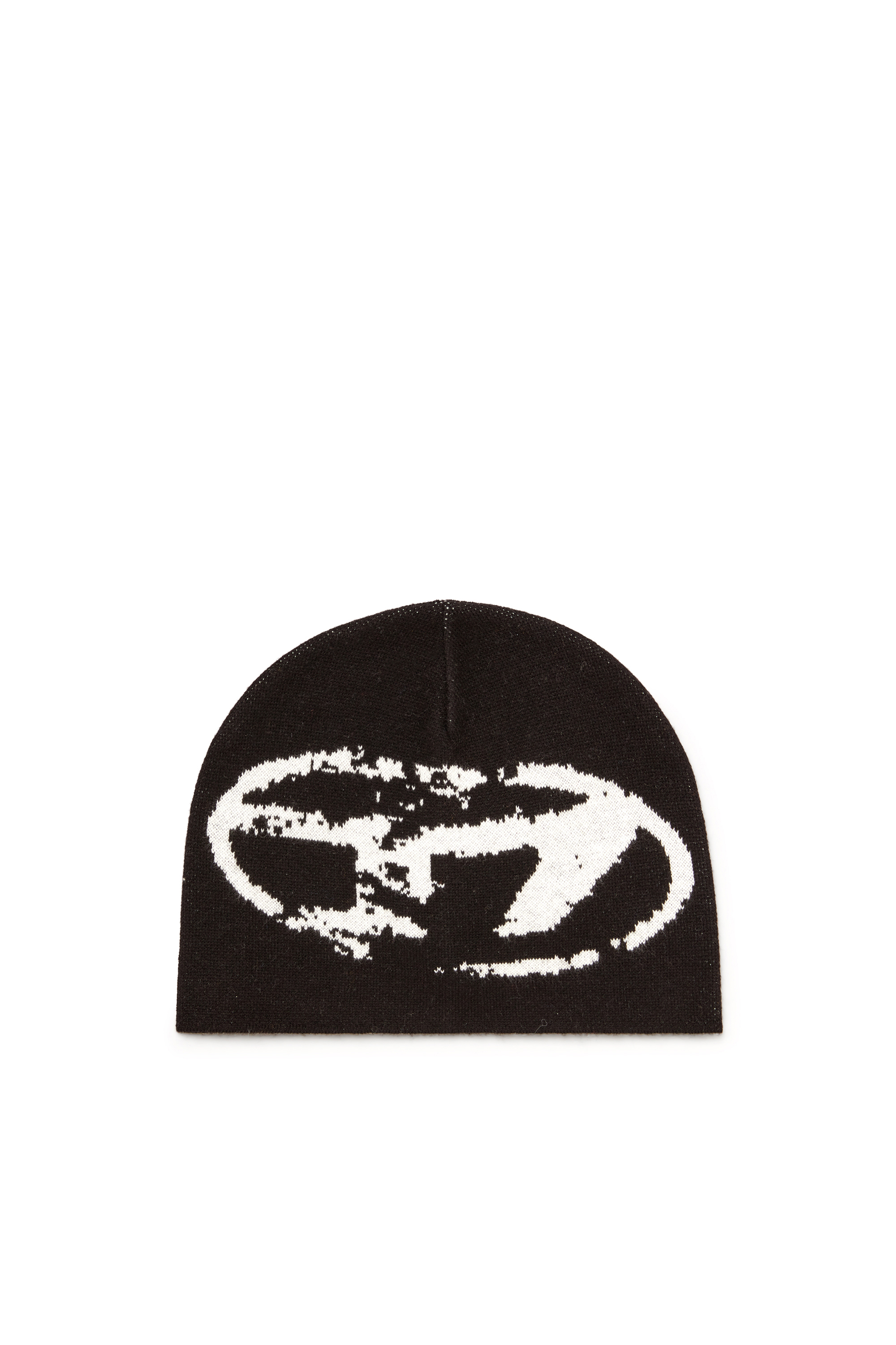 Diesel - K-APITAN, Unisex M&uuml;tze aus Wollmischung mit Oval D Logo in Schwarz - 1