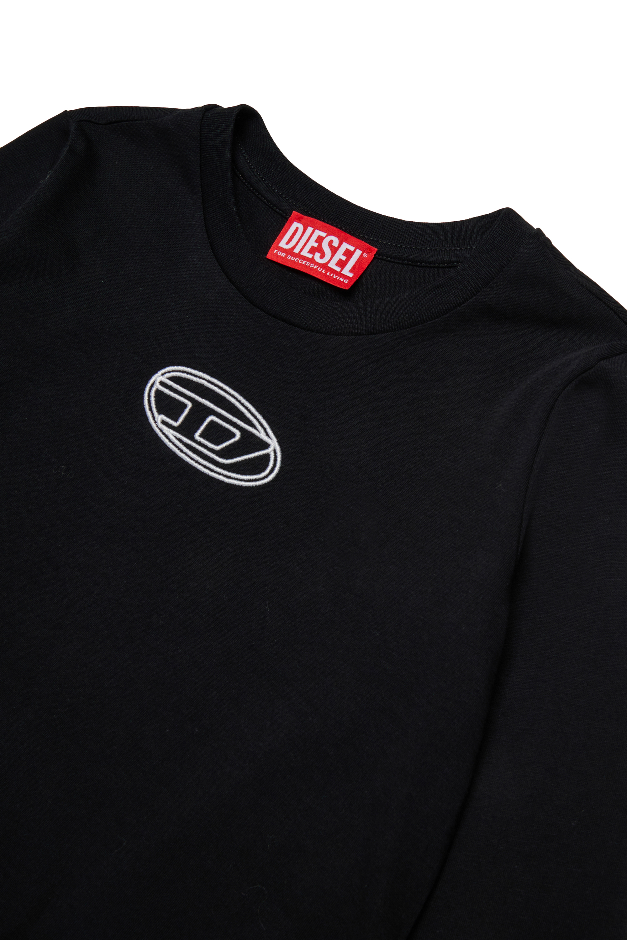 Diesel - TIVALSYLS, Damen Baumwoll-T-Shirt mit gesticktem Logo in Schwarz - 3