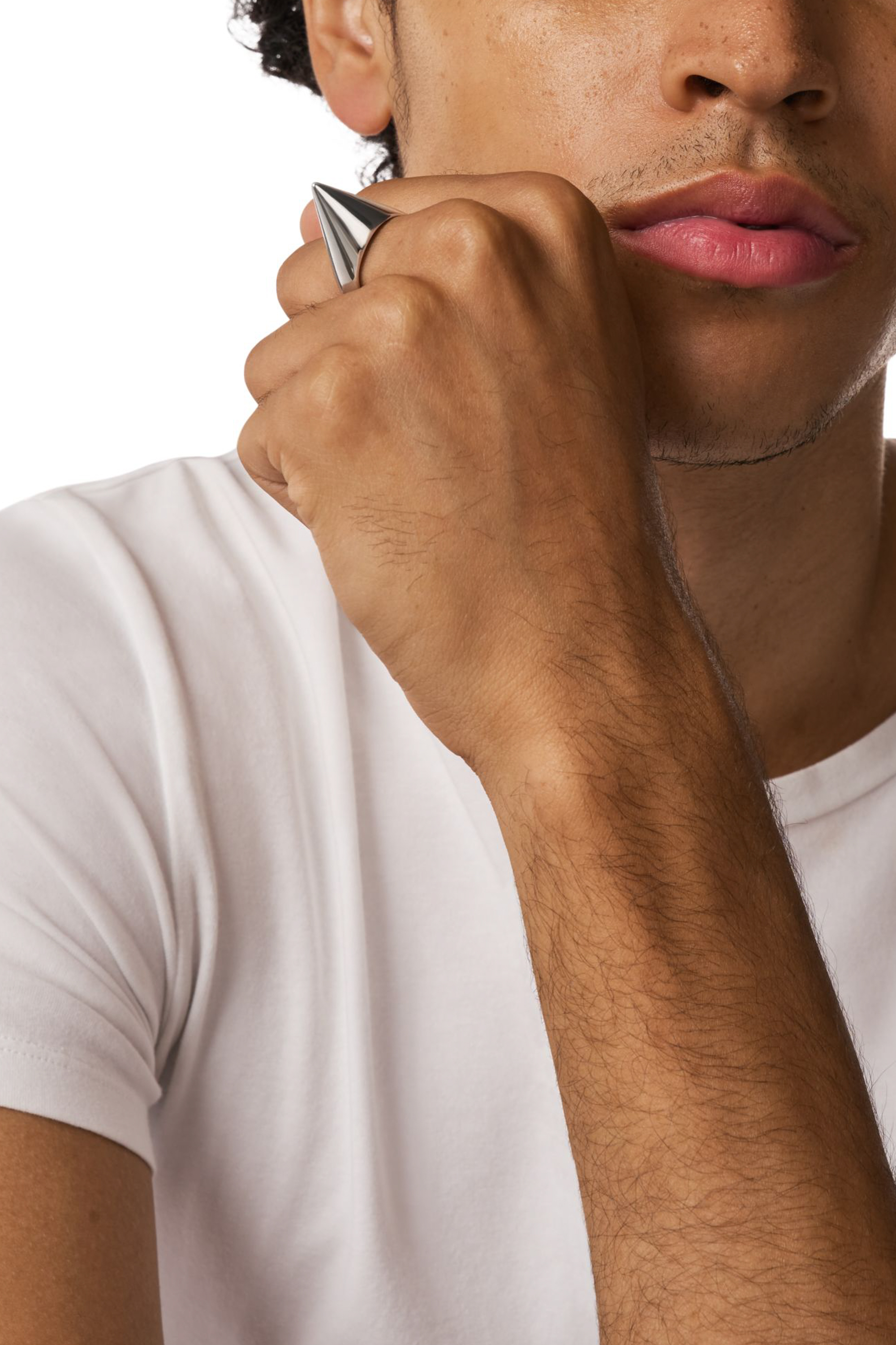 Diesel - DX1641040 JEWELLERY, Unisex Edelstahl Dornring in Silber - 4