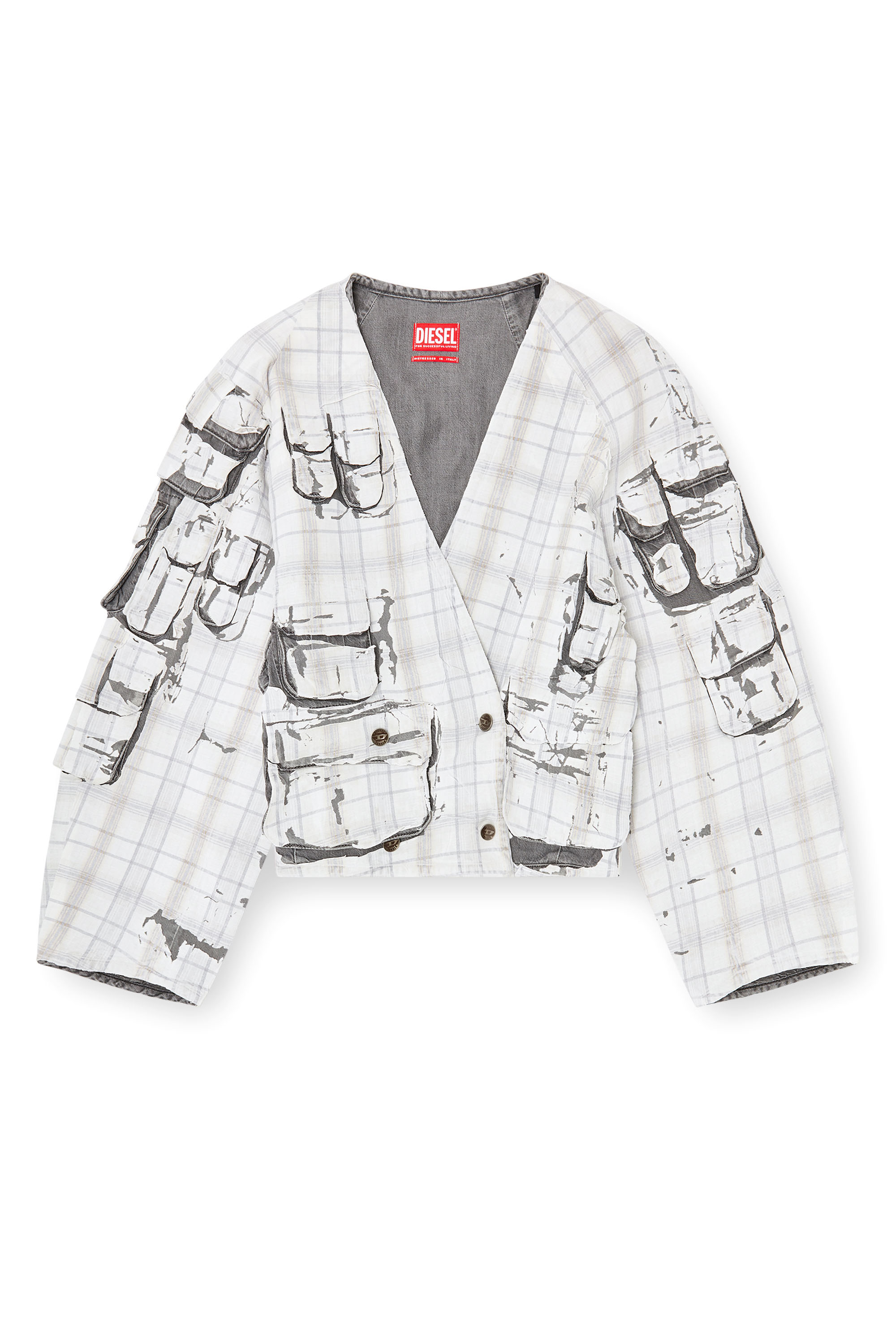 Diesel - DE-TALBAR-FSI, Damen Jeans-Cardi-Jacke mit Abzieheffekt in null - 2