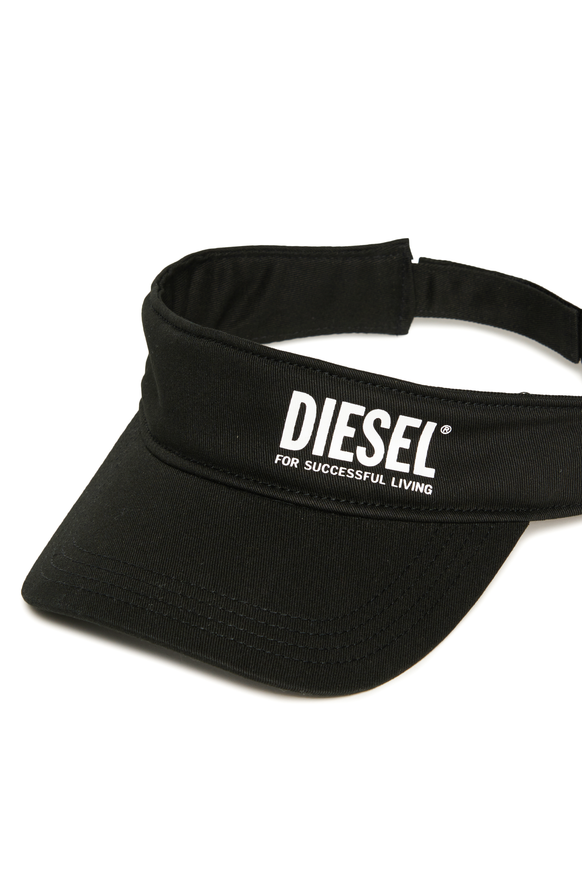 Diesel - FDELS, Unisex Visier aus Baumwolle mit Logo in Schwarz - 3