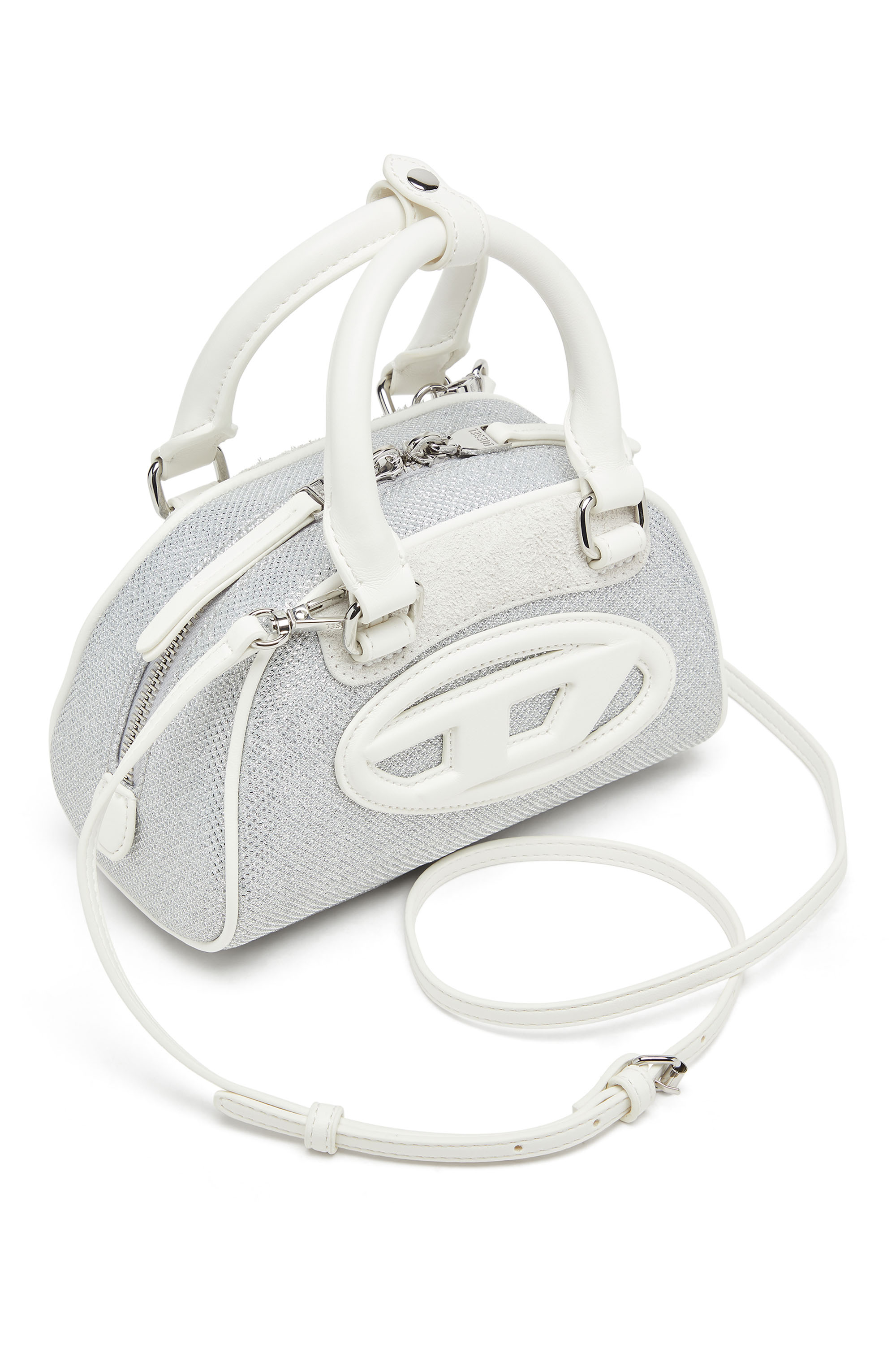 Diesel - 1DR DOME CROSSBODY, Woman's 1DR Dome-Mini bowling bag in lurex fabric in null - 5
