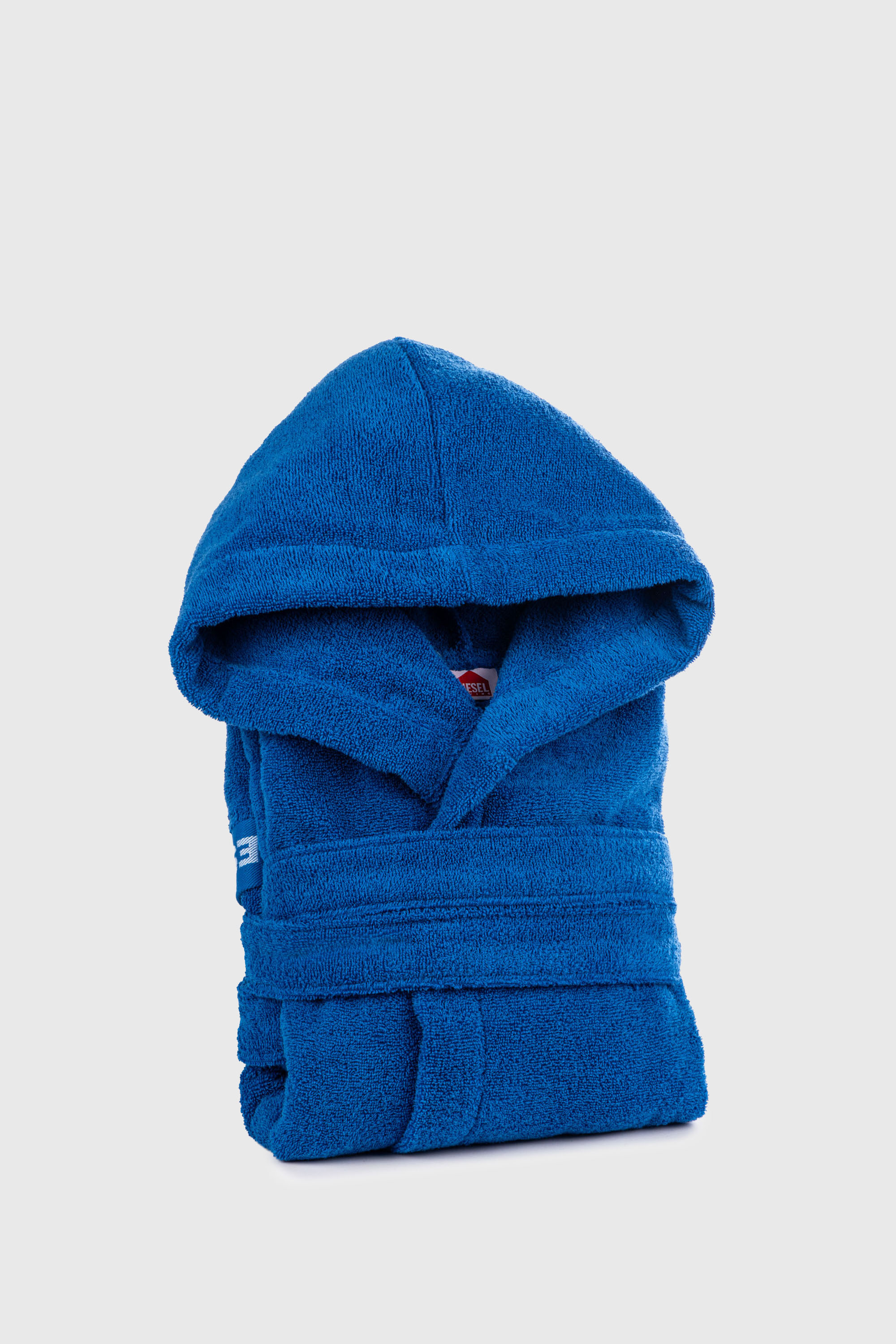 1015102 LOGO-COTTON BATHROBE SIZE S BLUE