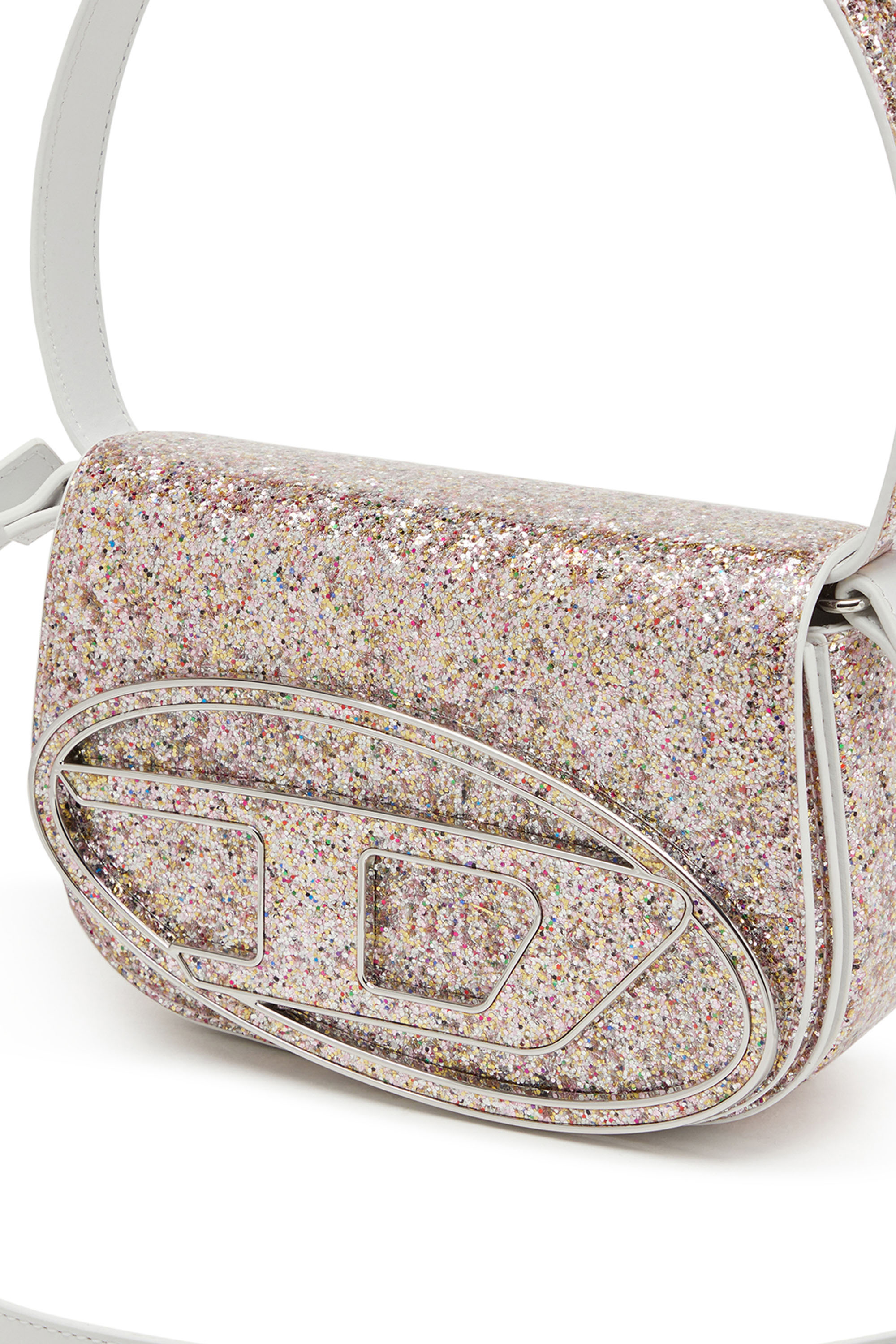 Diesel - 1DR, Damen 1DR-Kultige Schultertasche mit Macro-Glitter in Rosa - 5