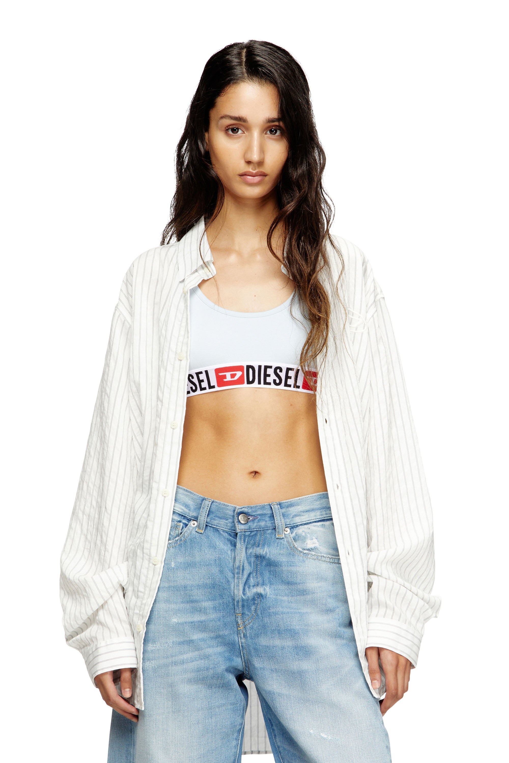 Diesel - UFSB-ORIBA, Woman's Bralette with logo band in null - 4