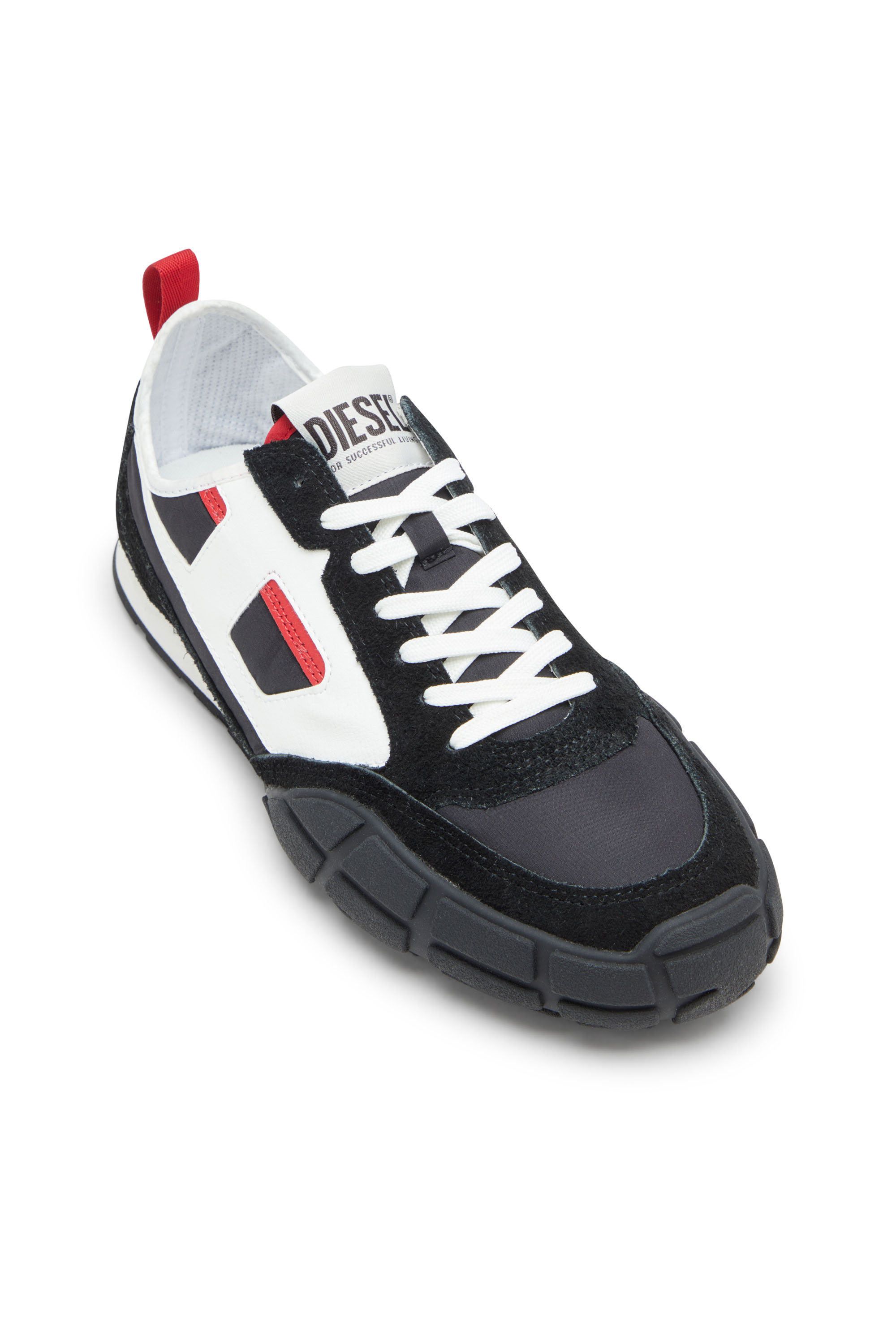 S-PAGODHA LOW, Schwarz/Rot Diesel - S-PAGODHA LOW, Herren S-Pagodha-Sneakers aus Leder, Wildleder und Ripstop in Schwarz/Rot - 6