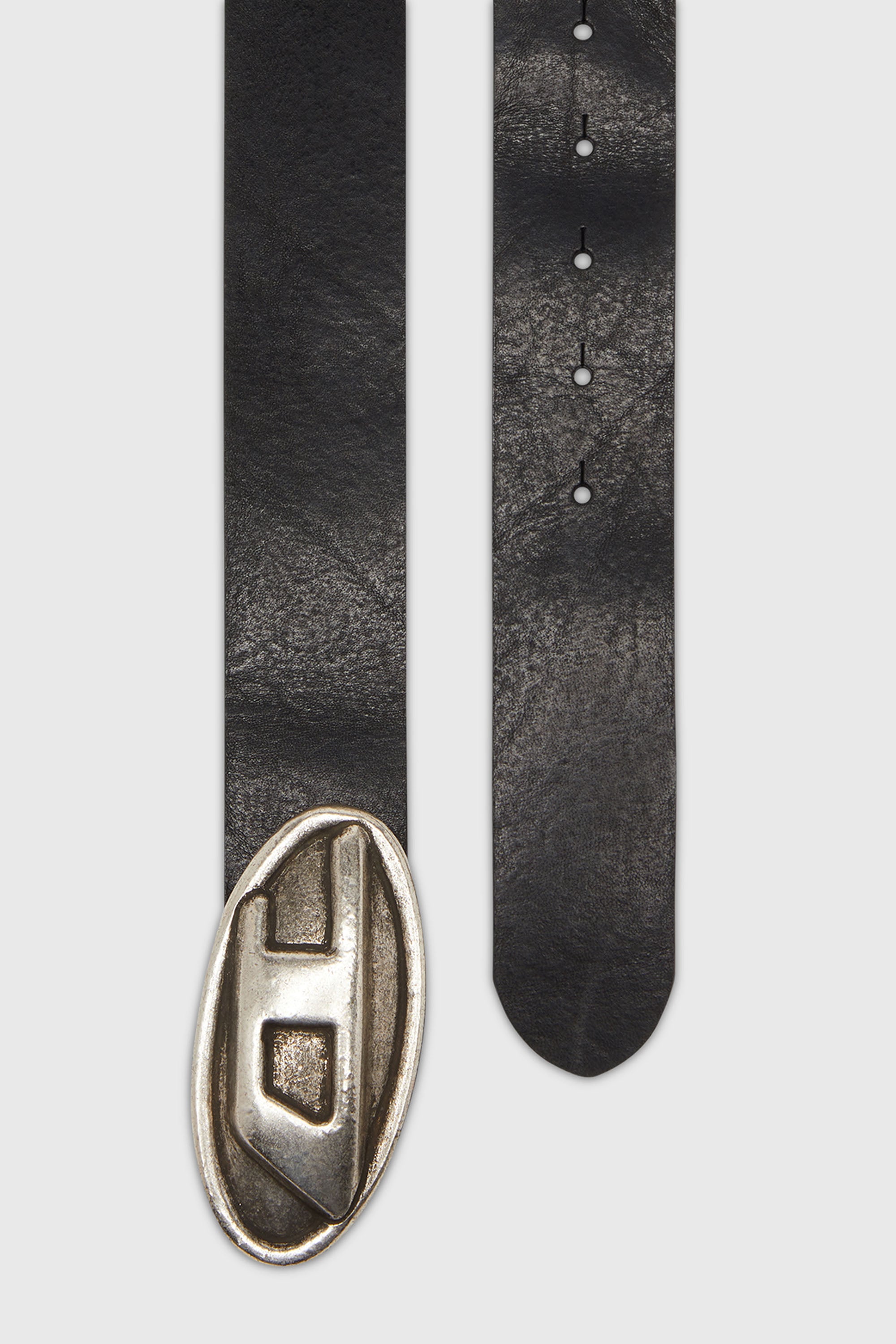 Diesel - B-DOUBLE D, Herren 4 cm G&uuml;rtel mit Oval D-Schnalle in Schwarz - 2