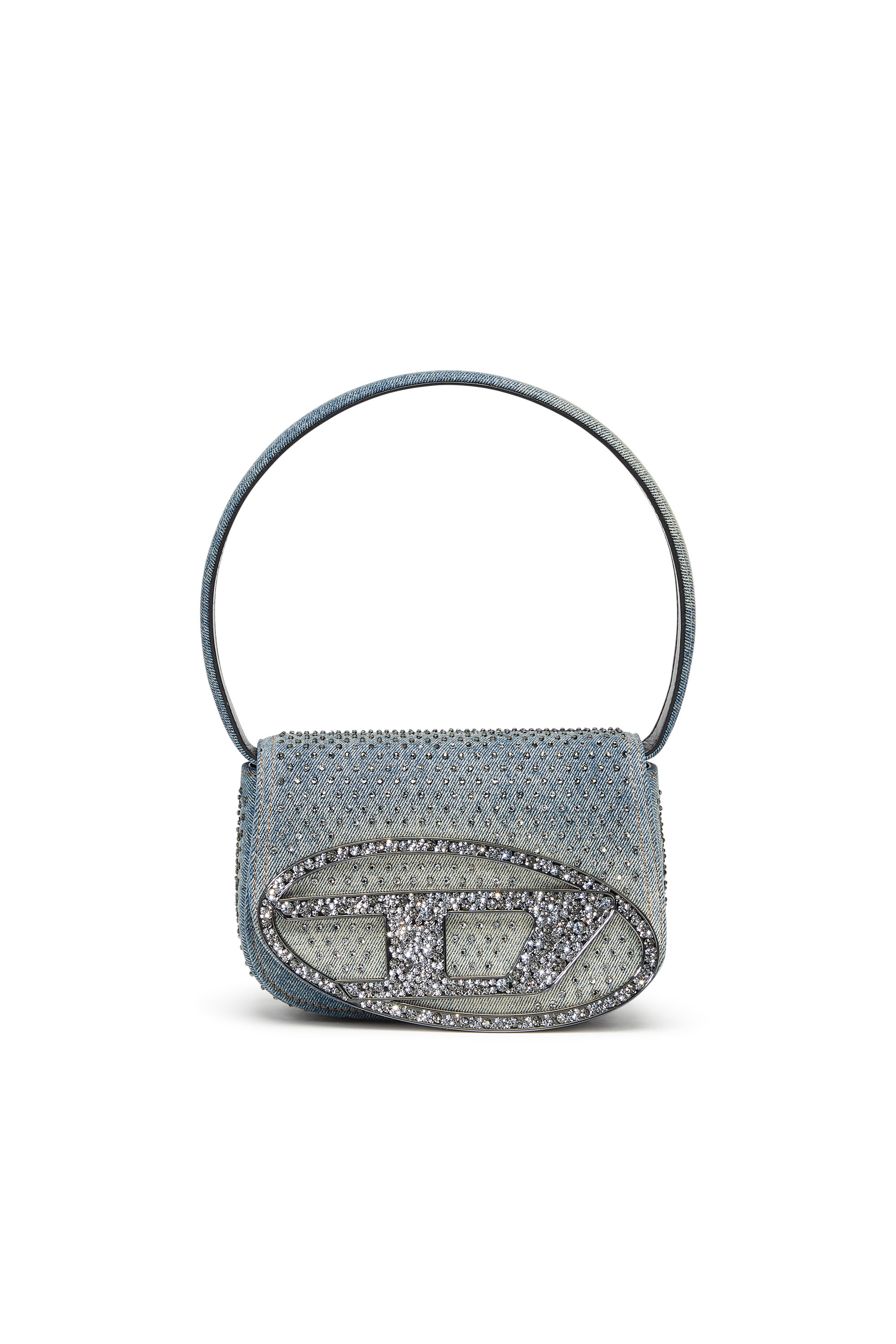 Diesel - 1DR, Damen 1DR - Ikonische Schultertasche aus Denim mit Strass in Hellblau - 2