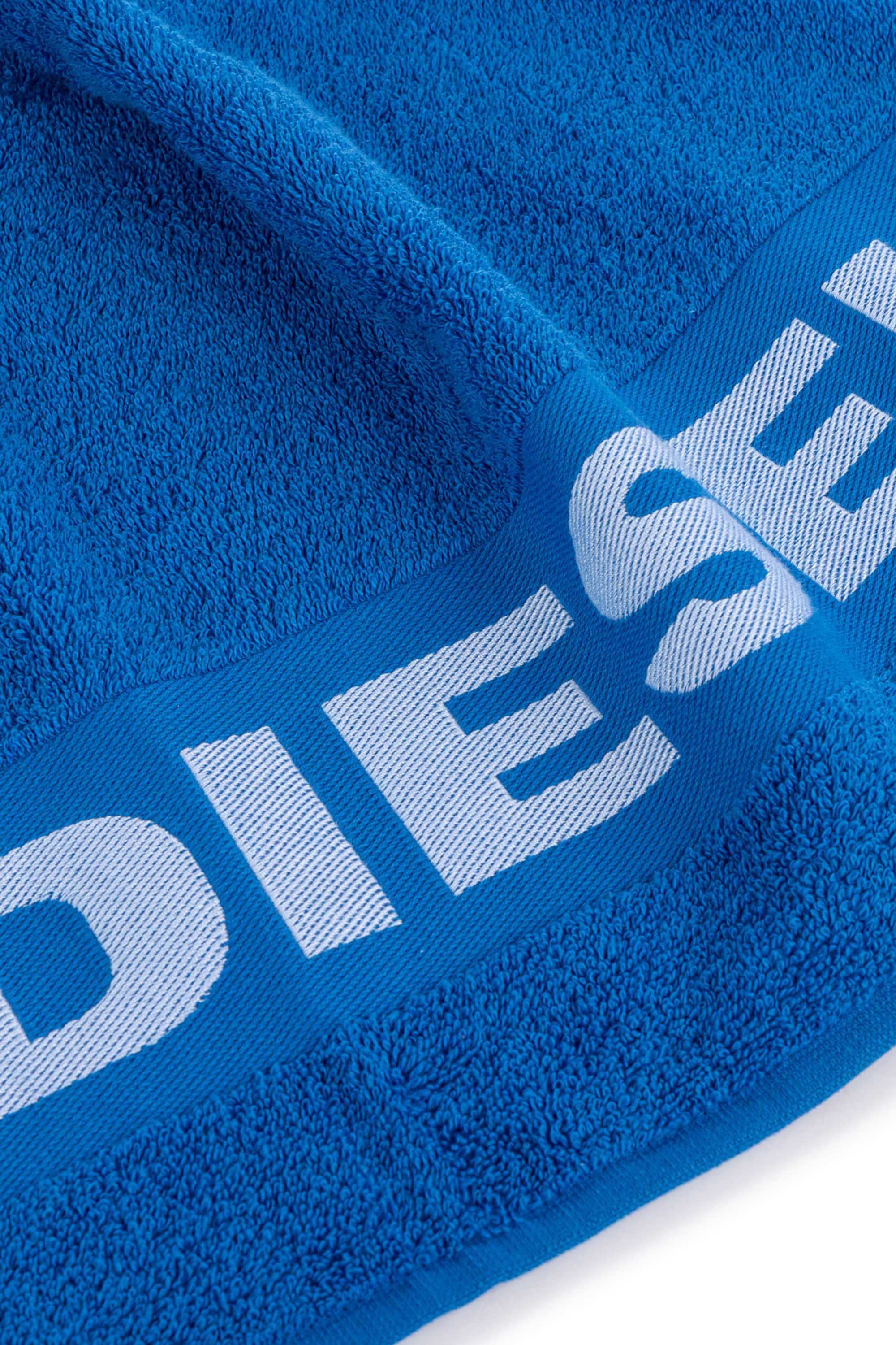 Diesel - 1015132 LOGO-COTTON TOWEL SET 1+1 BLUE, Unisex Tücher-Set aus Baumwoll-Frottee mit Logo in Blau - 2