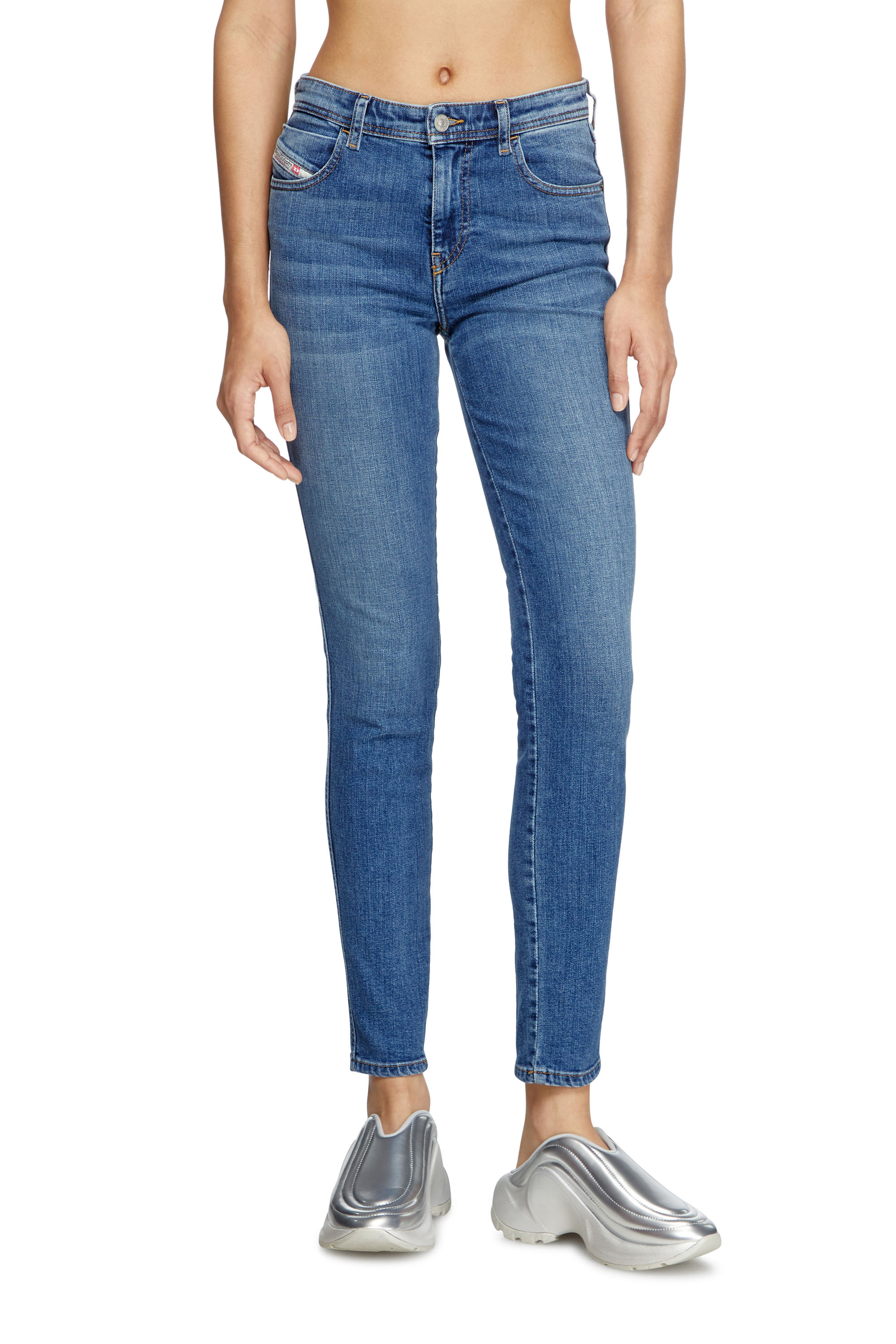 Diesel - Damen Skinny Jeans 2015 Babhila 09L02, Mittelblau - 1