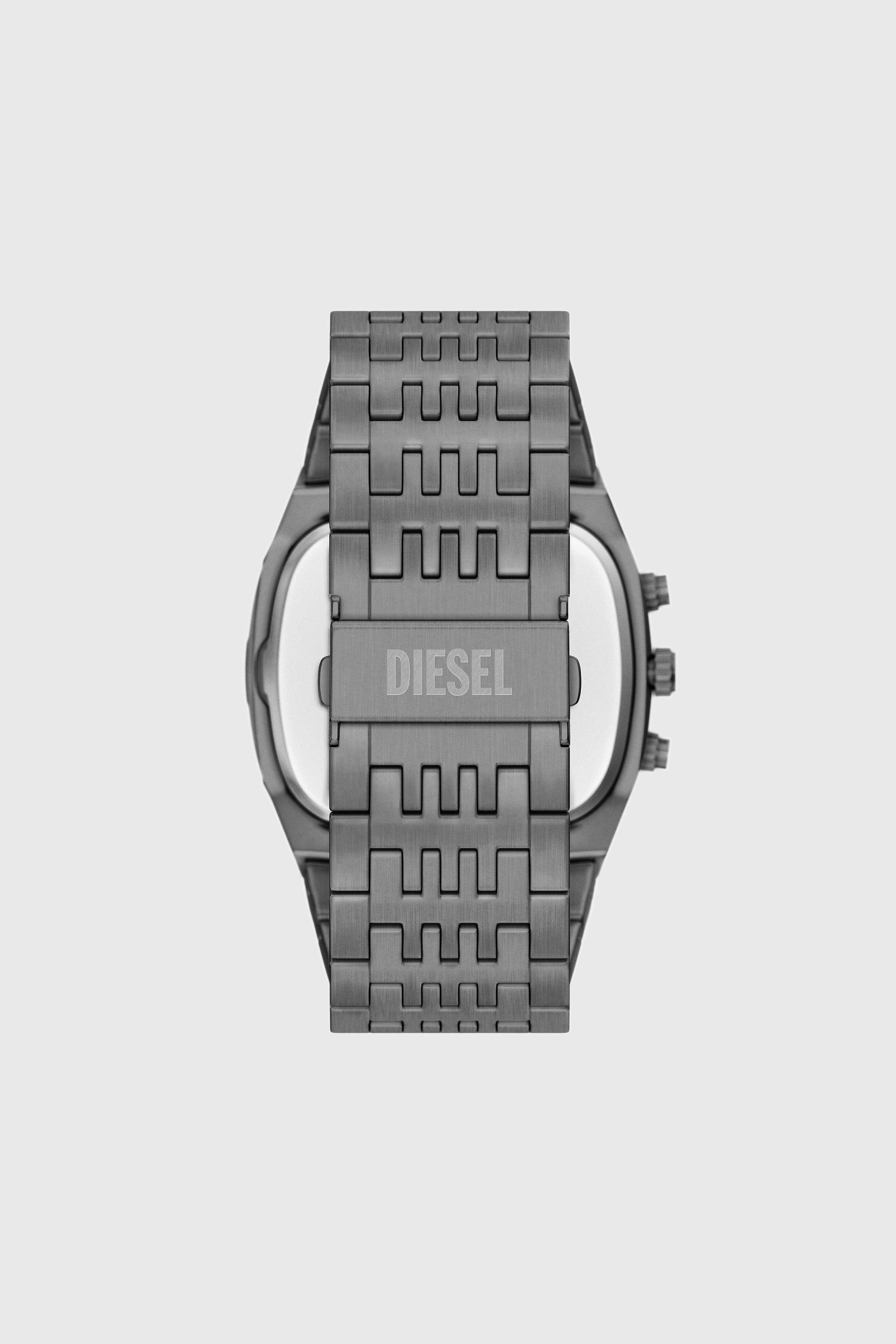 Diesel - DZ4717 WATCH, Herren Spiked Cushion Uhr aus Edelstahl in Gunmetal-Optik in Dunkelgrau - 2