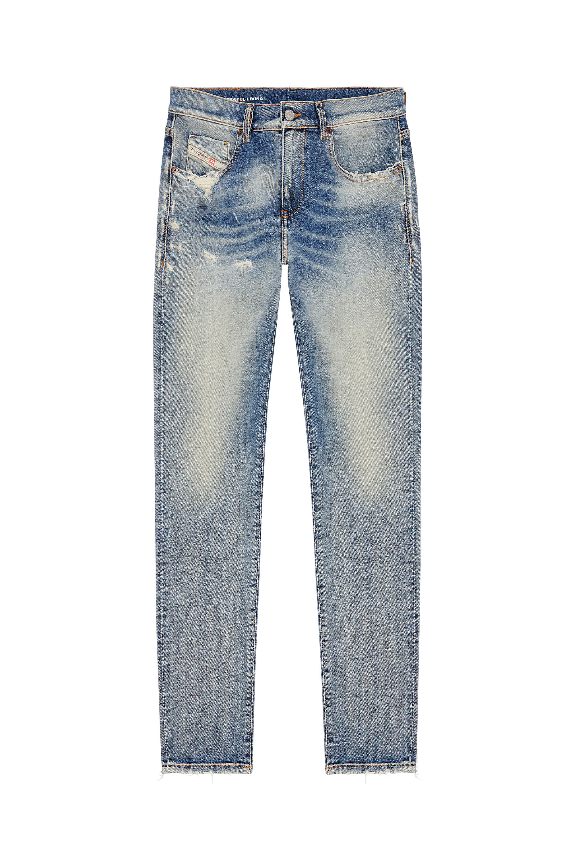 Diesel - 2019 D-Strukt 007Q3 Slim Jeans, Hellblau - Image 5