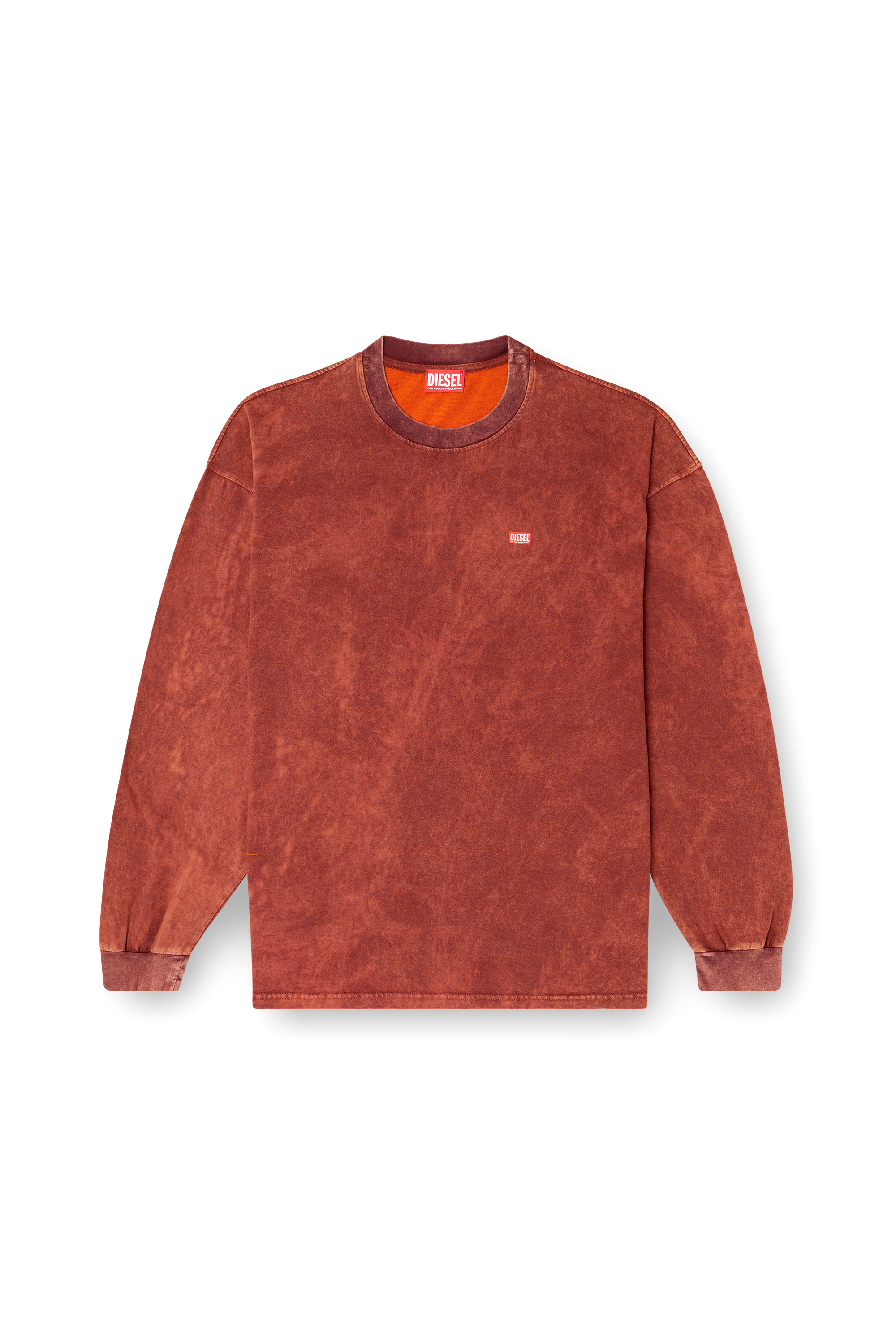 Diesel - T-BOXT-LS-T3, Man's Cotton long sleeve T-shirt in Brown - 2