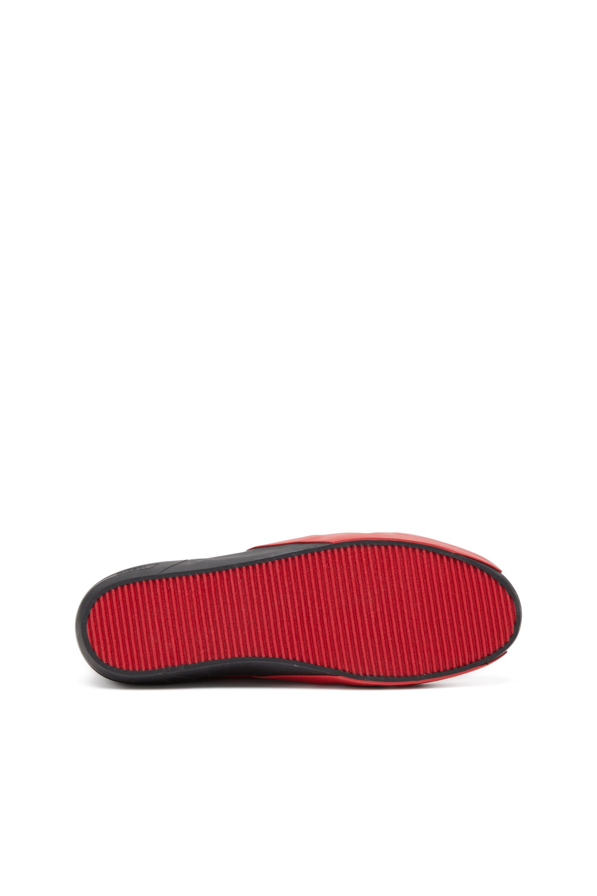 Diesel - S-SLANTE-D LOW, Herren Sneaker aus Wildleder und Leder mit D-Logo in Schwarz/Rot - 4