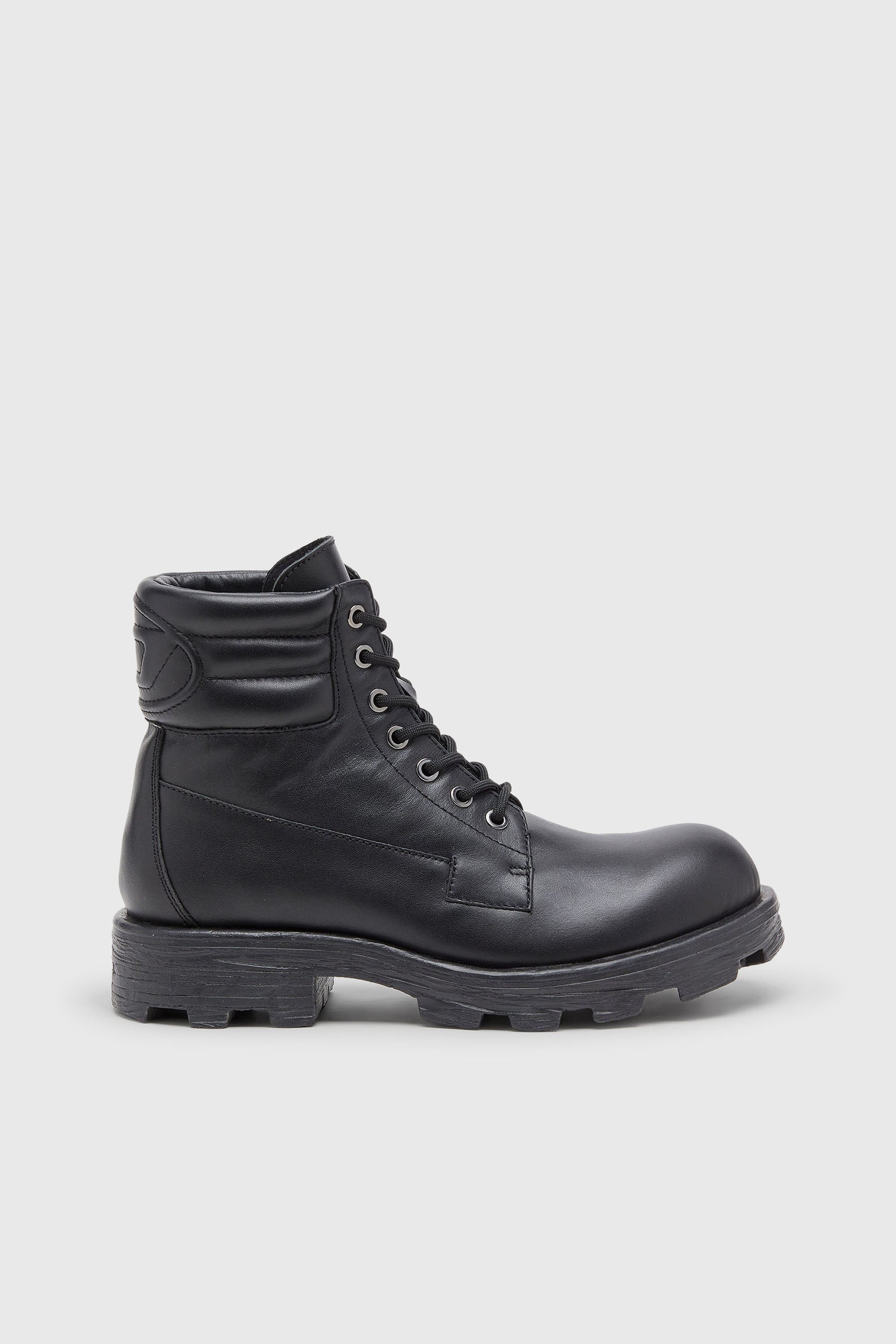Diesel - D-HAMMER LACE UP, Herren D-Hammer - Combat-Boots aus Leder in Schwarz - 1