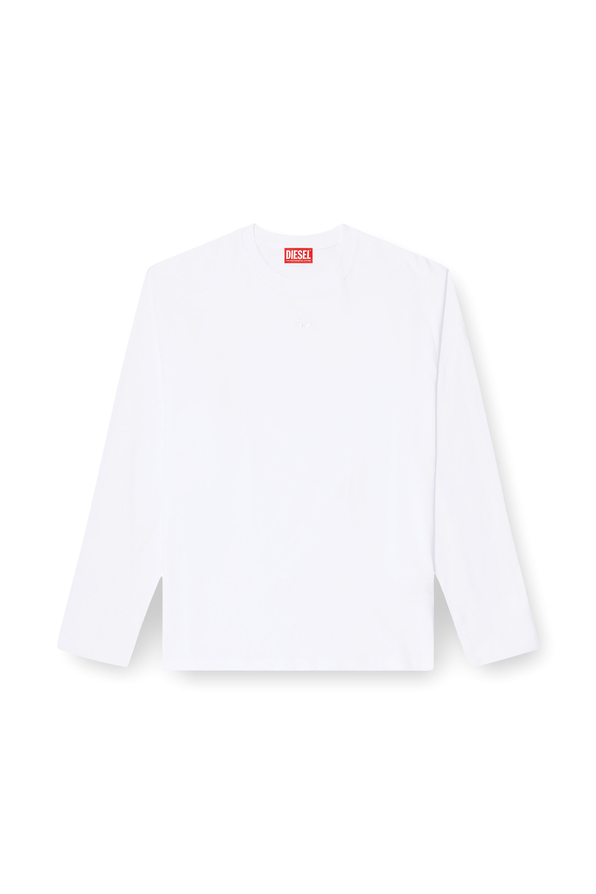 Diesel - T-KRISTIAN, Herren T-Shirt mit Biker-Detail am &Auml;rmelabschluss in Wei&szlig; - 3