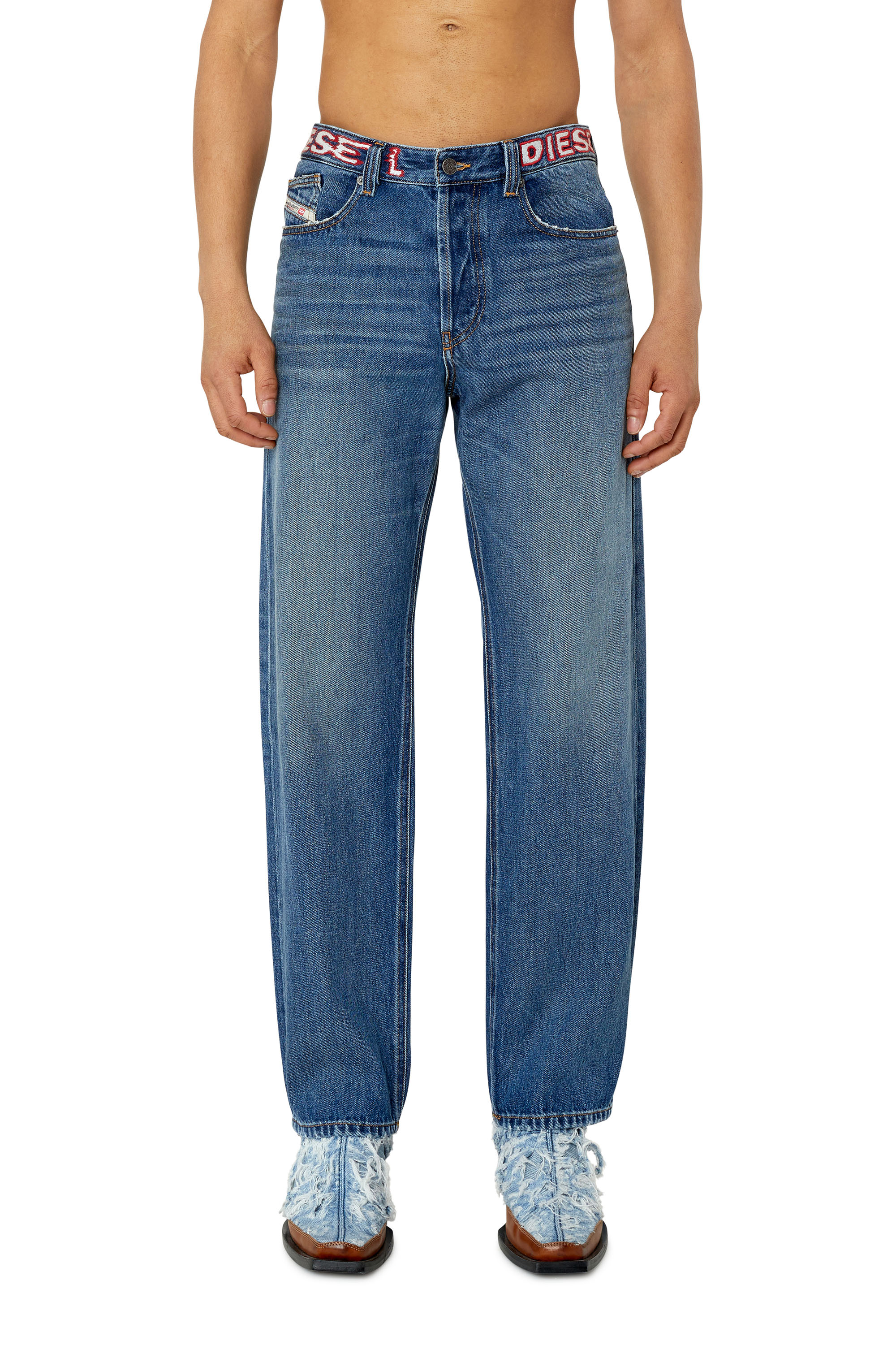 Diesel - 2010 D-Macs 007K9 Straight Jeans, Mittelblau - Image 1