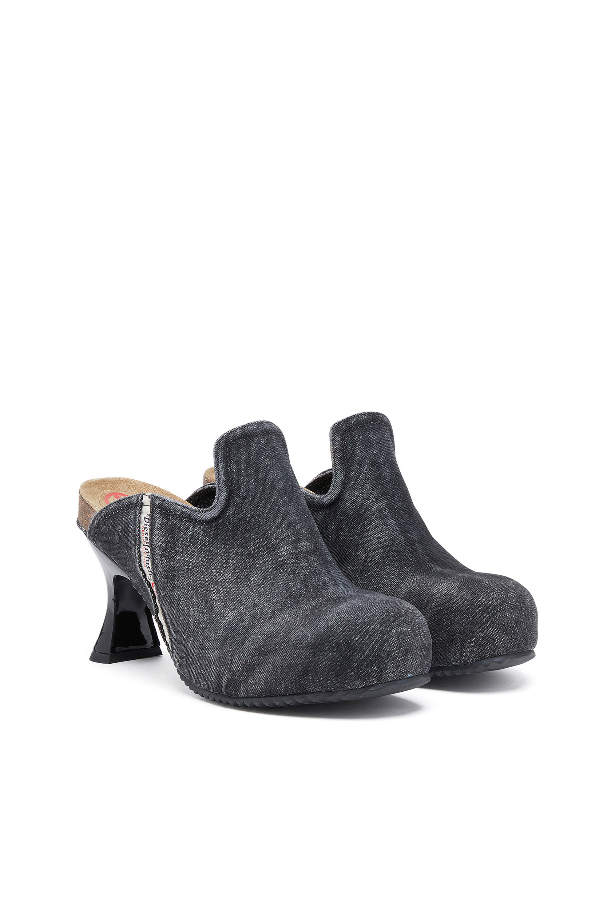 Diesel - D-WOODSTOCK ML W, Damen D-Woodstock-Mules aus Denim in Schwarz - 2