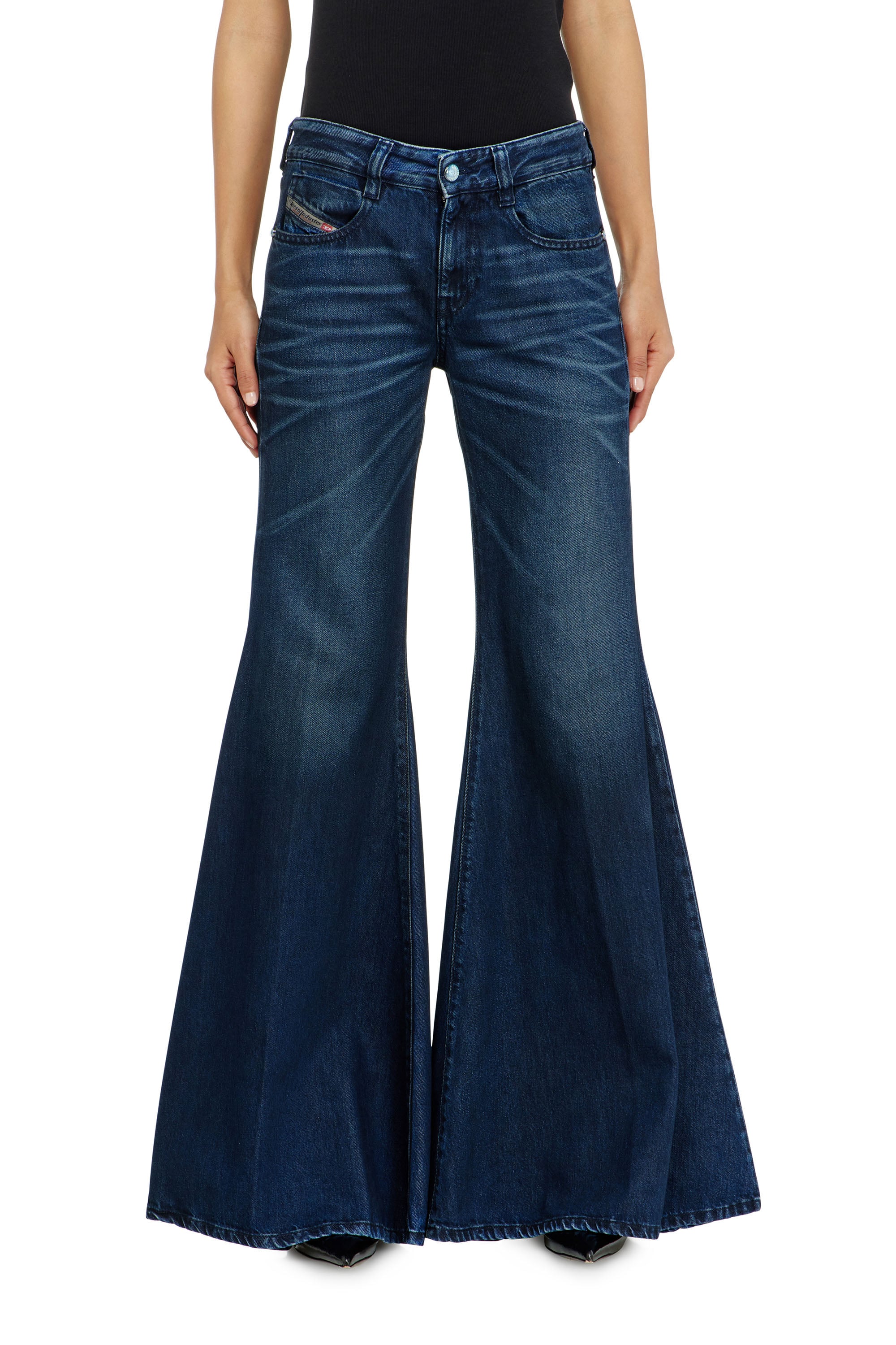 Diesel - Woman's Flare Jeans 1970 D-Bleess 09N21, Dark Blue - 4