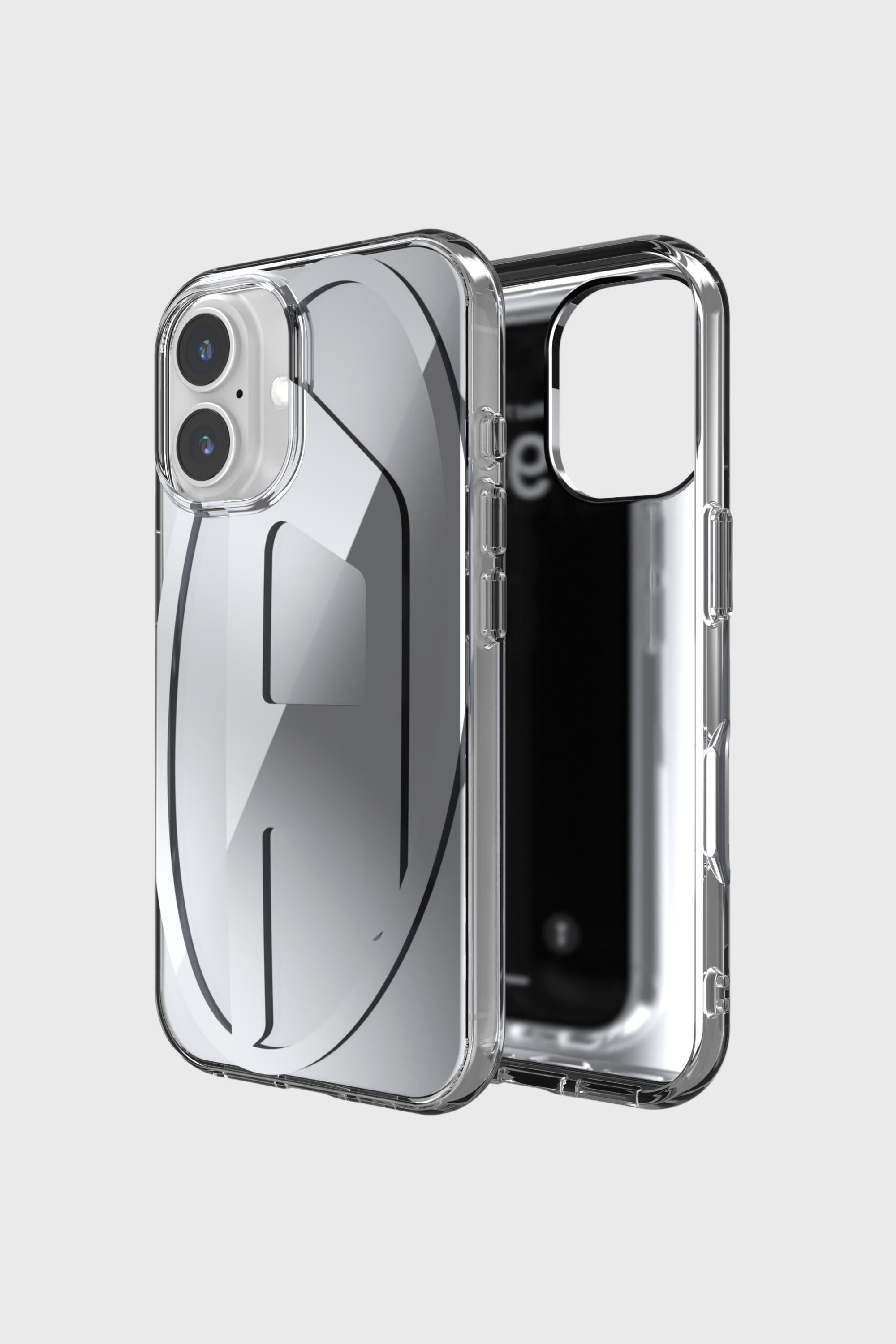 Diesel - 60159 AOP CASE, Unisex Oval D Mirror Case for iP 16 in Grau - 1
