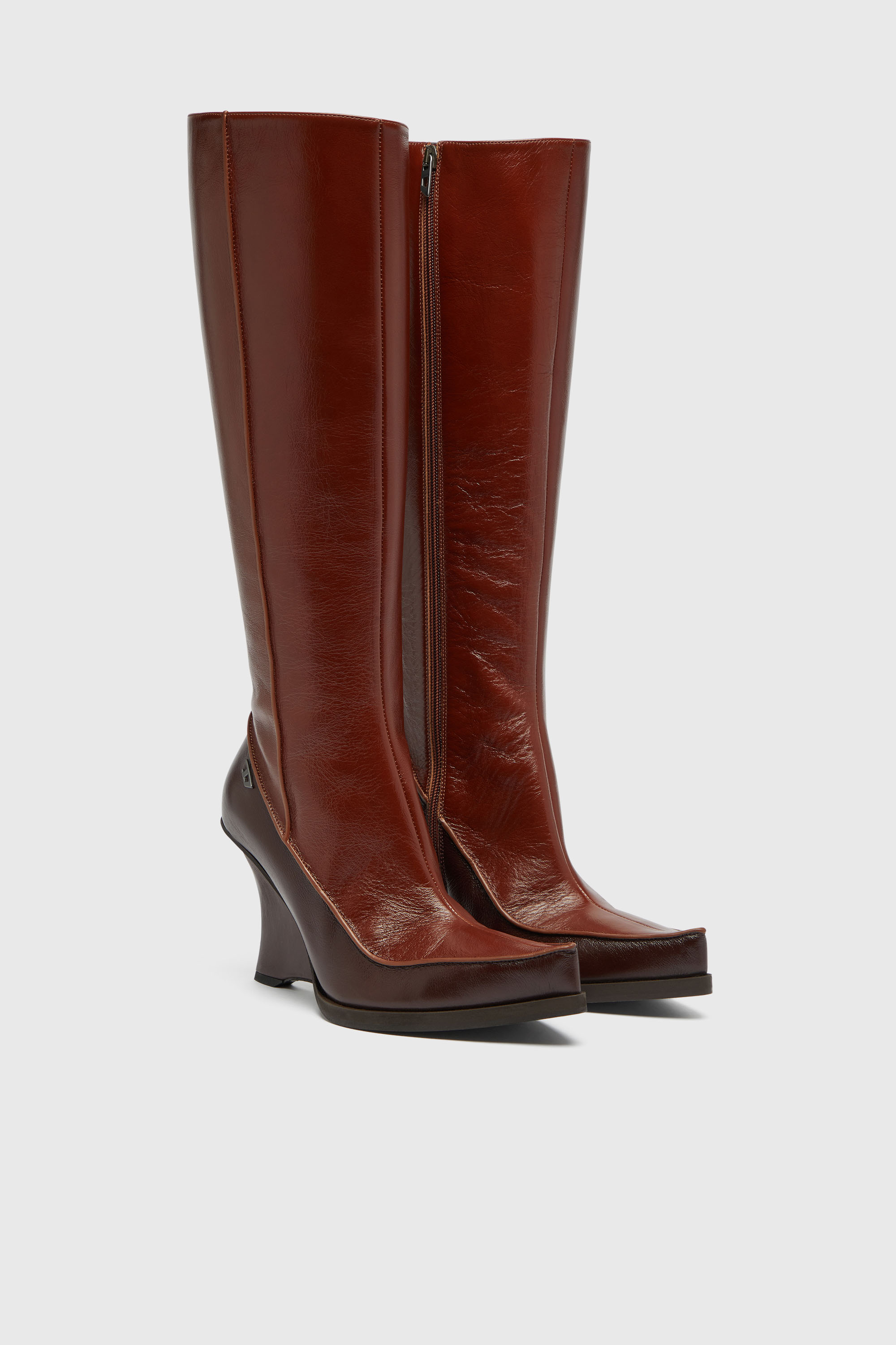 Diesel - D-LUCETTE-90-KB W, Damen D-Lucette-Kniehohe Stiefel aus Leder in null - 2