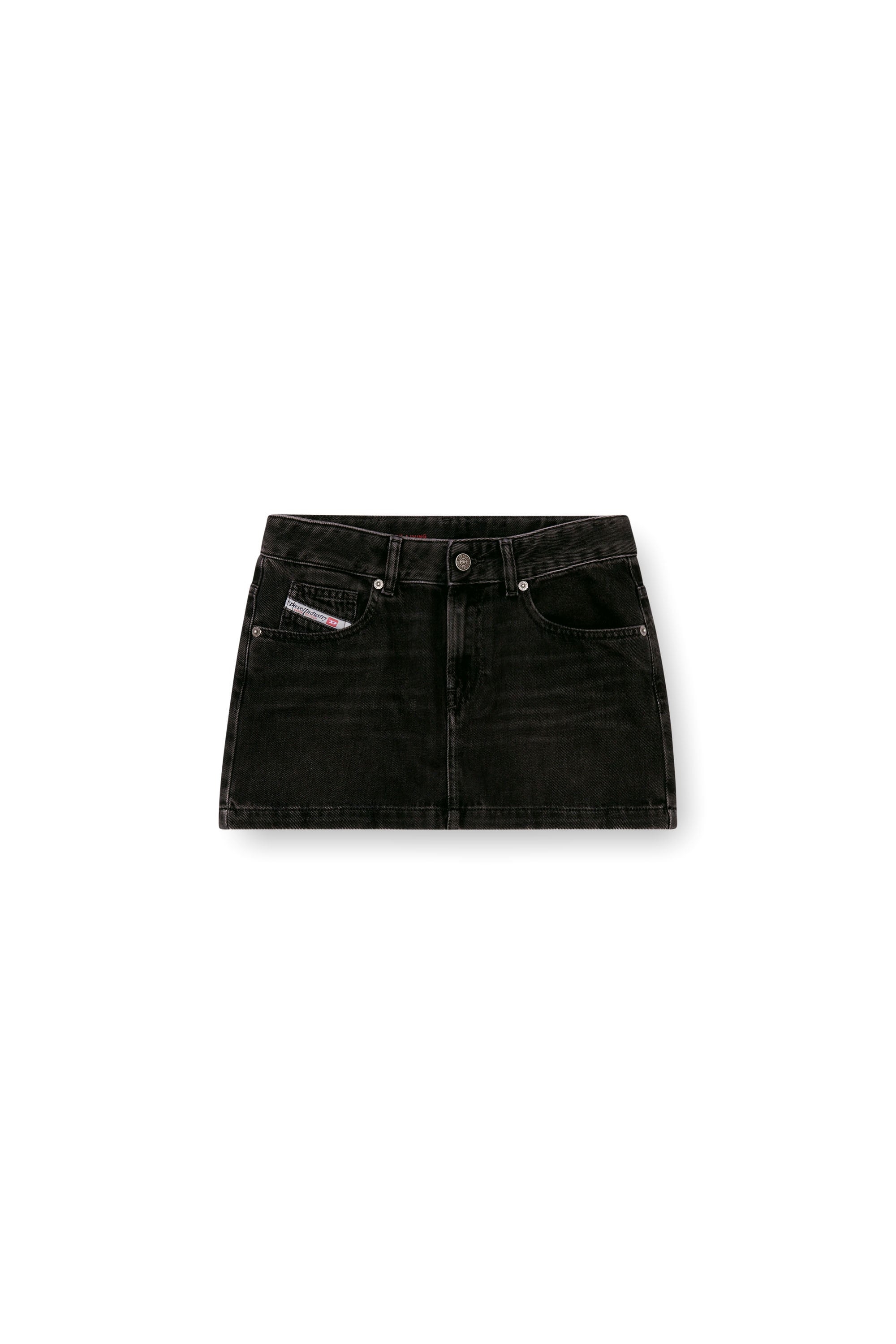 Diesel - DE-RON, Damen Minirock aus Denim in cleaner Waschung in Schwarz - 4