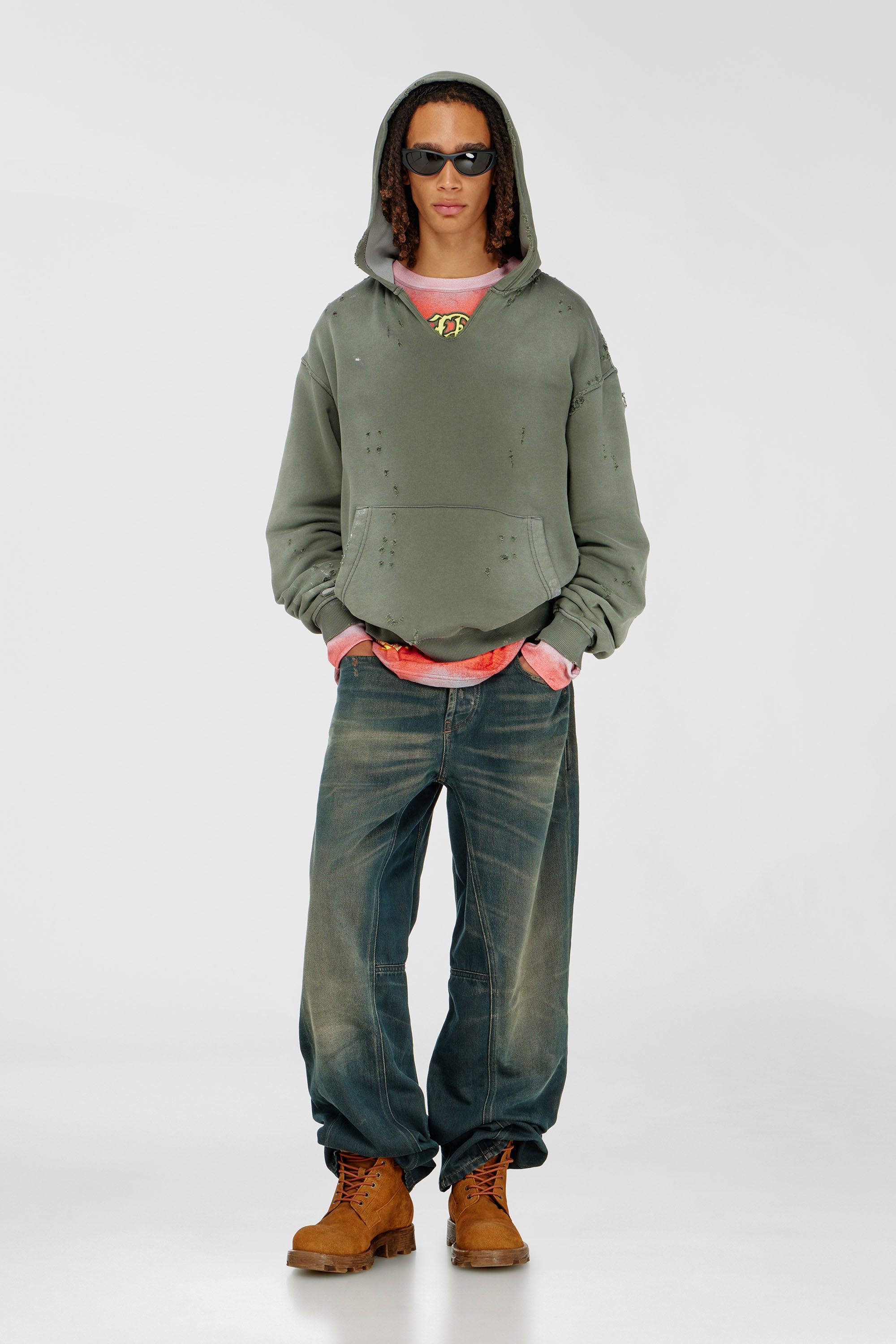Diesel - Herren Relaxed Jeans 2001 D-Macro 09P85, Dunkelblau - 1