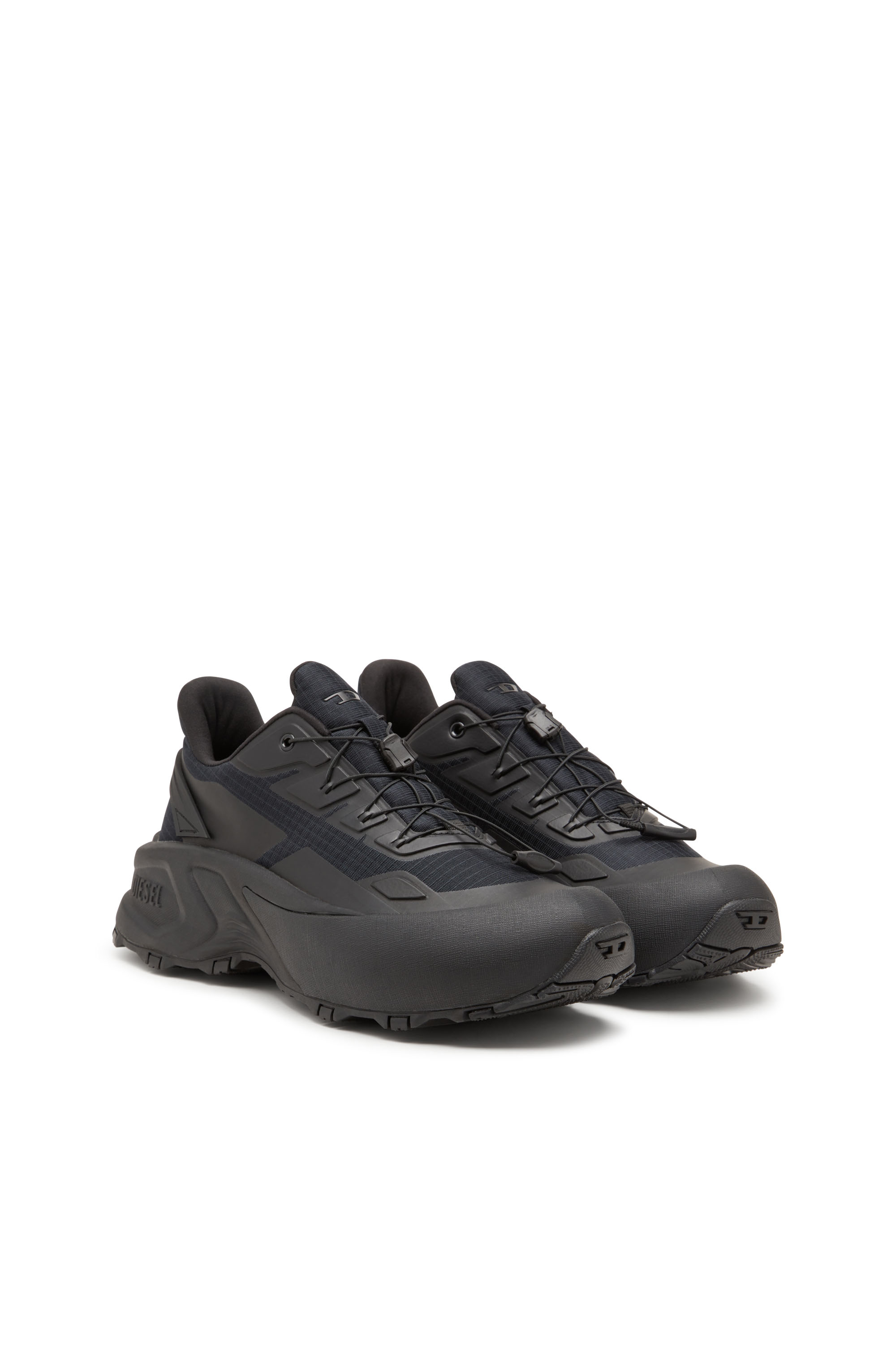 Diesel - D-CAGE RUNNER, Man's D-Cage Runner-Sneakers in TPU-trimmed ripstop in Black - 3