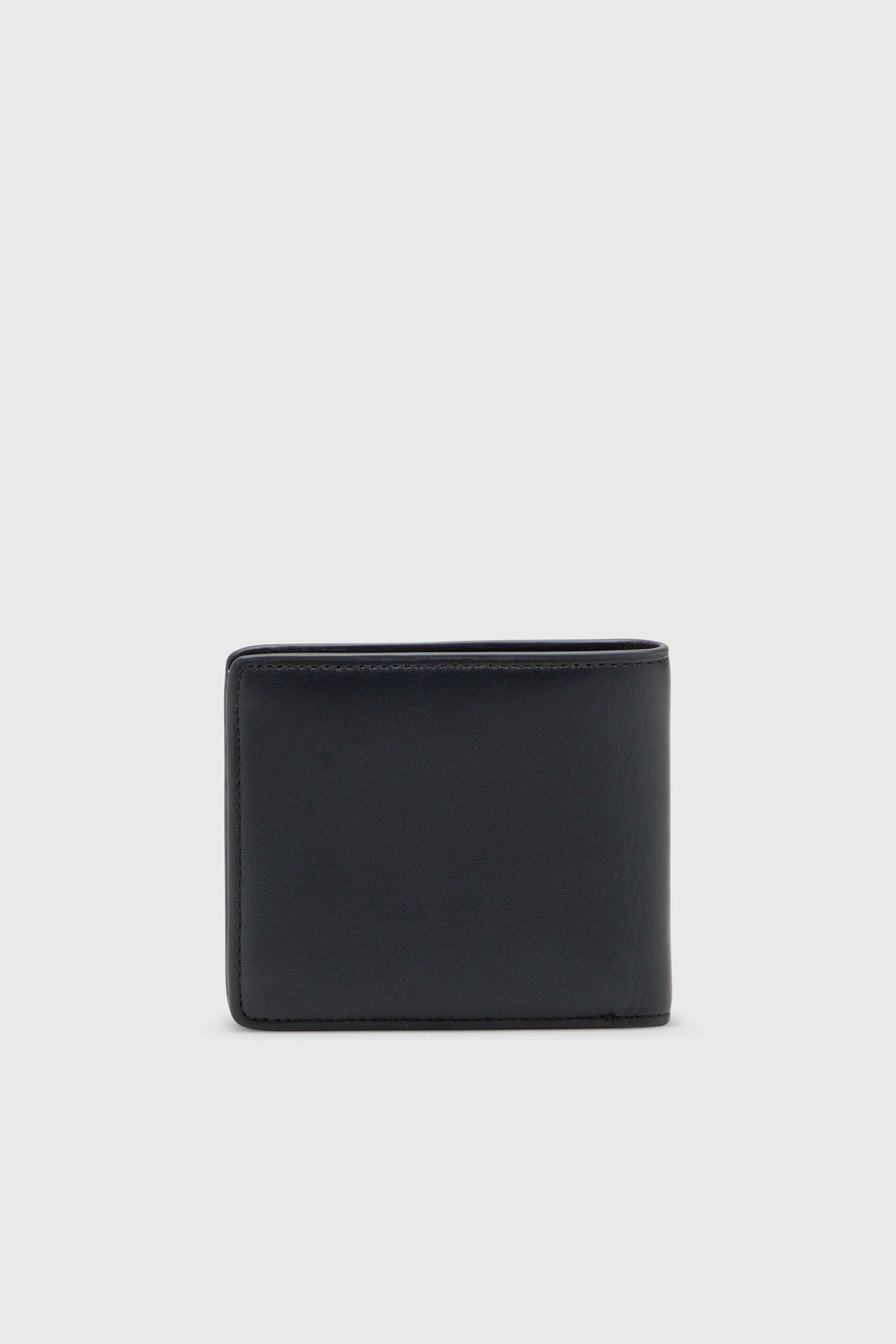 Diesel - BISCOTTO BI FOLD COIN S 3D, Herren Portemonnaie im Faltdesign aus semi-gl&auml;nzendem Leder in Schwarz - 2