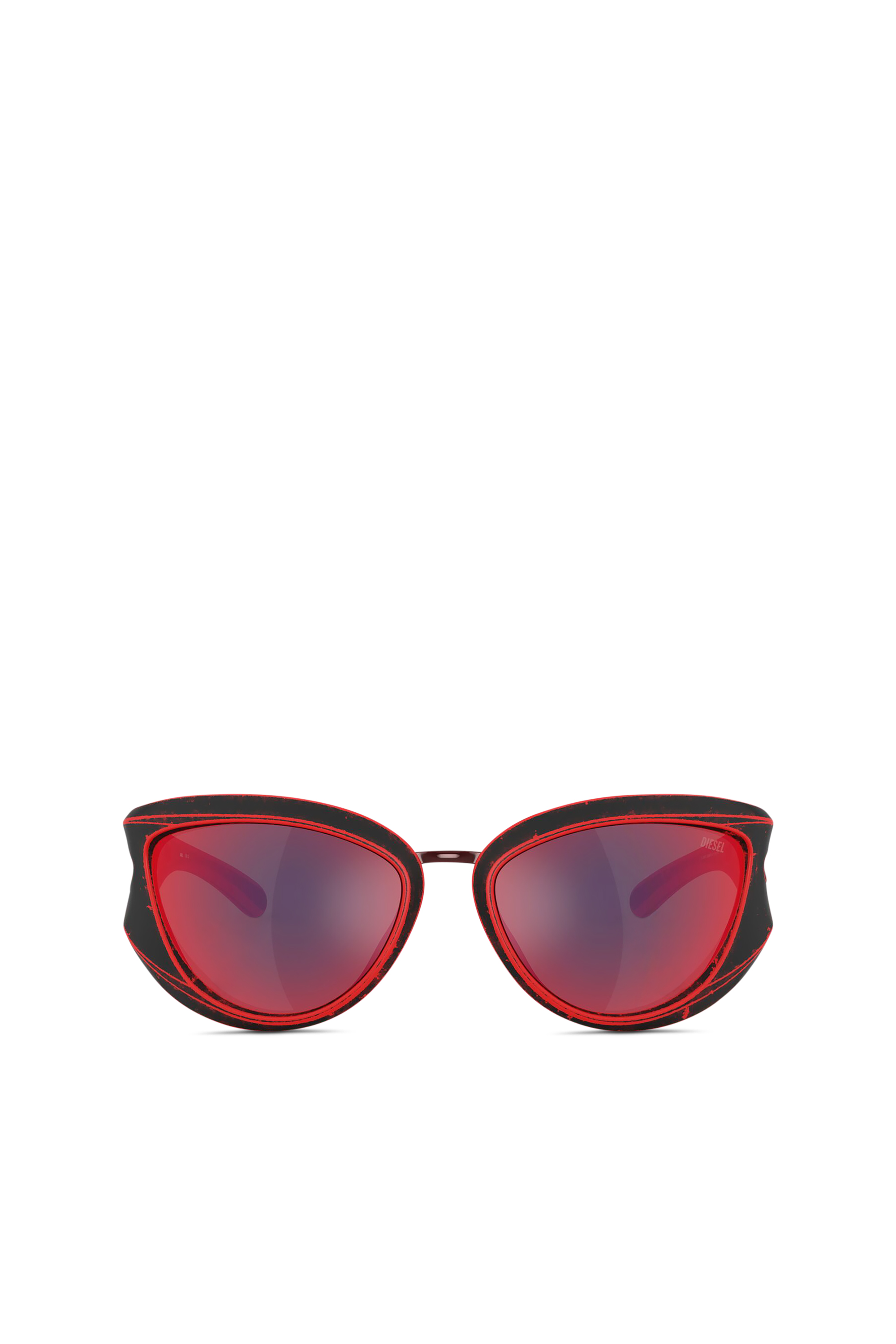 Diesel - 0DL3007U, Unisex Cateye-Sonnenbrillen in Rot - 1