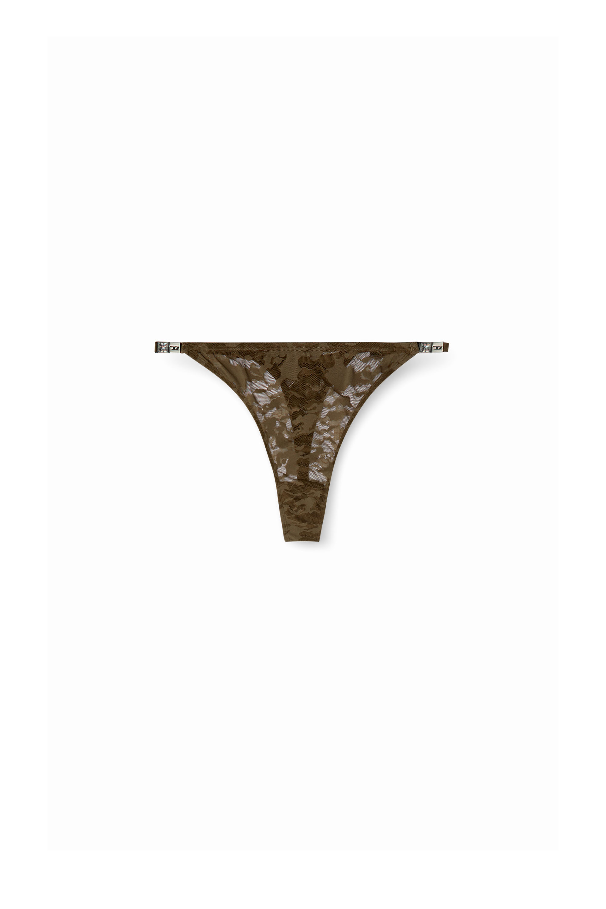 Diesel - CAMO-LACE-STRING-THONG, Damen String aus Camouflage-Spitze in Braun - 4