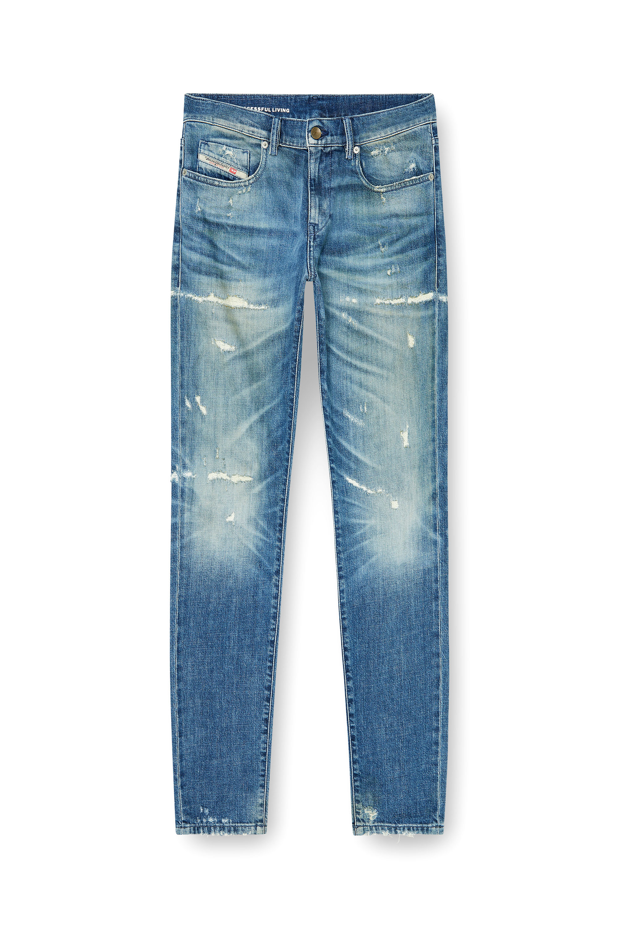 Diesel - Herren Slim Jeans 2019 D-Strukt 007EN, Mittelblau - 6