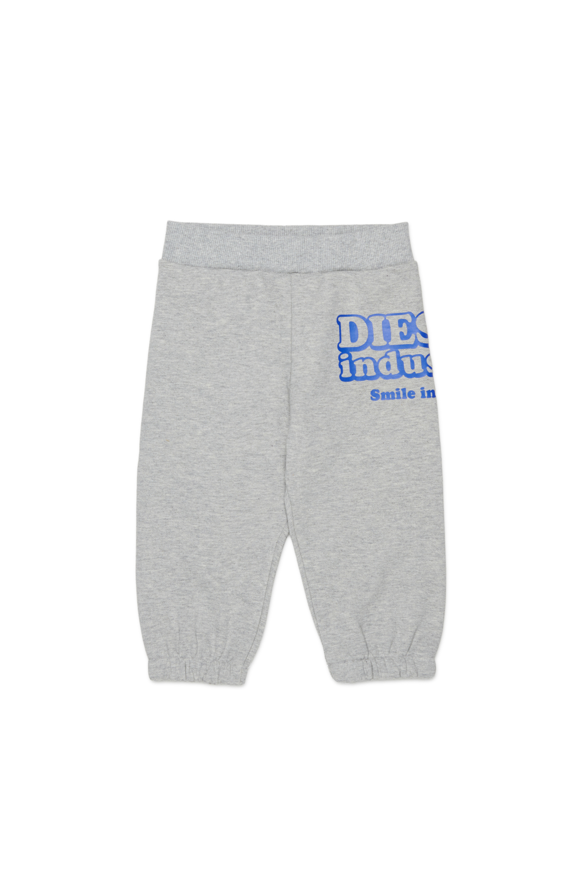 Diesel - PLODIMIB, Herren Sweatpants aus Baumwolle mit Diesel Industry Print in Grau - 1